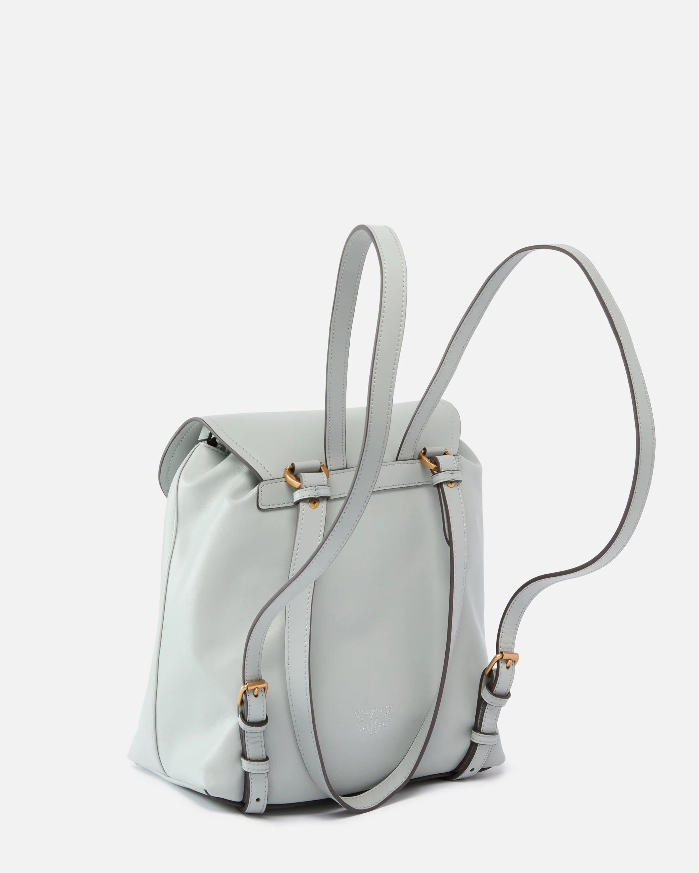 Medium Saddle Backpack in leather with logo rings - Image 2