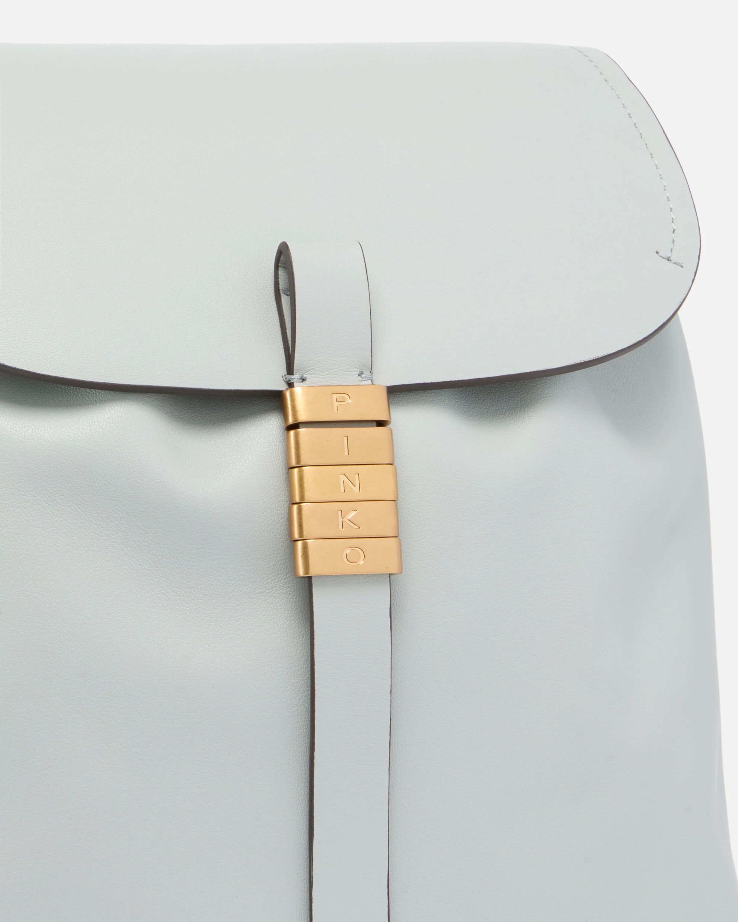 Medium Saddle Backpack in leather with logo rings - Image 3