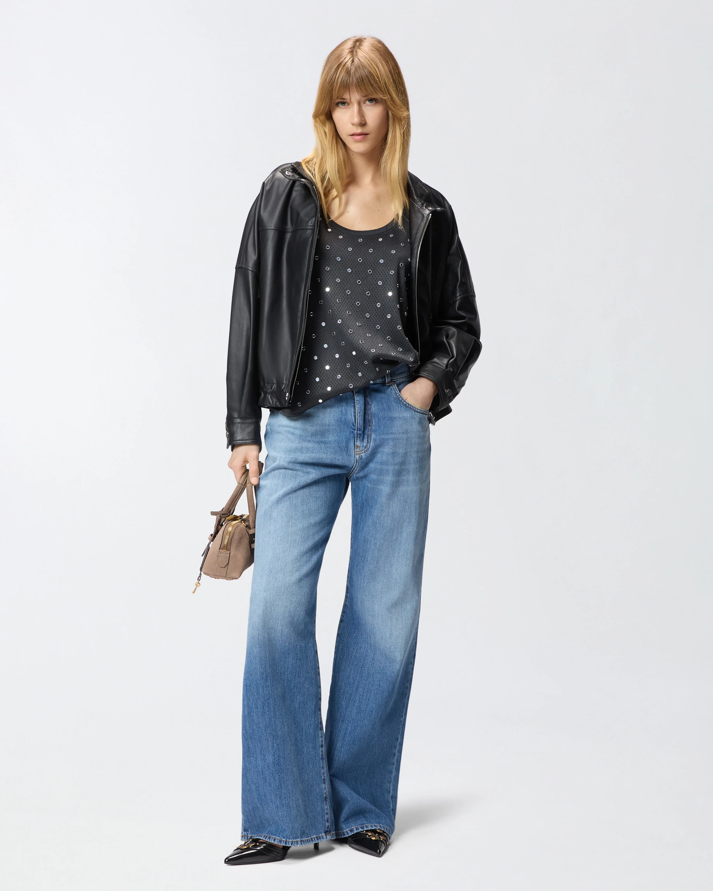 Mesh vest top with mirror detail - Image 2