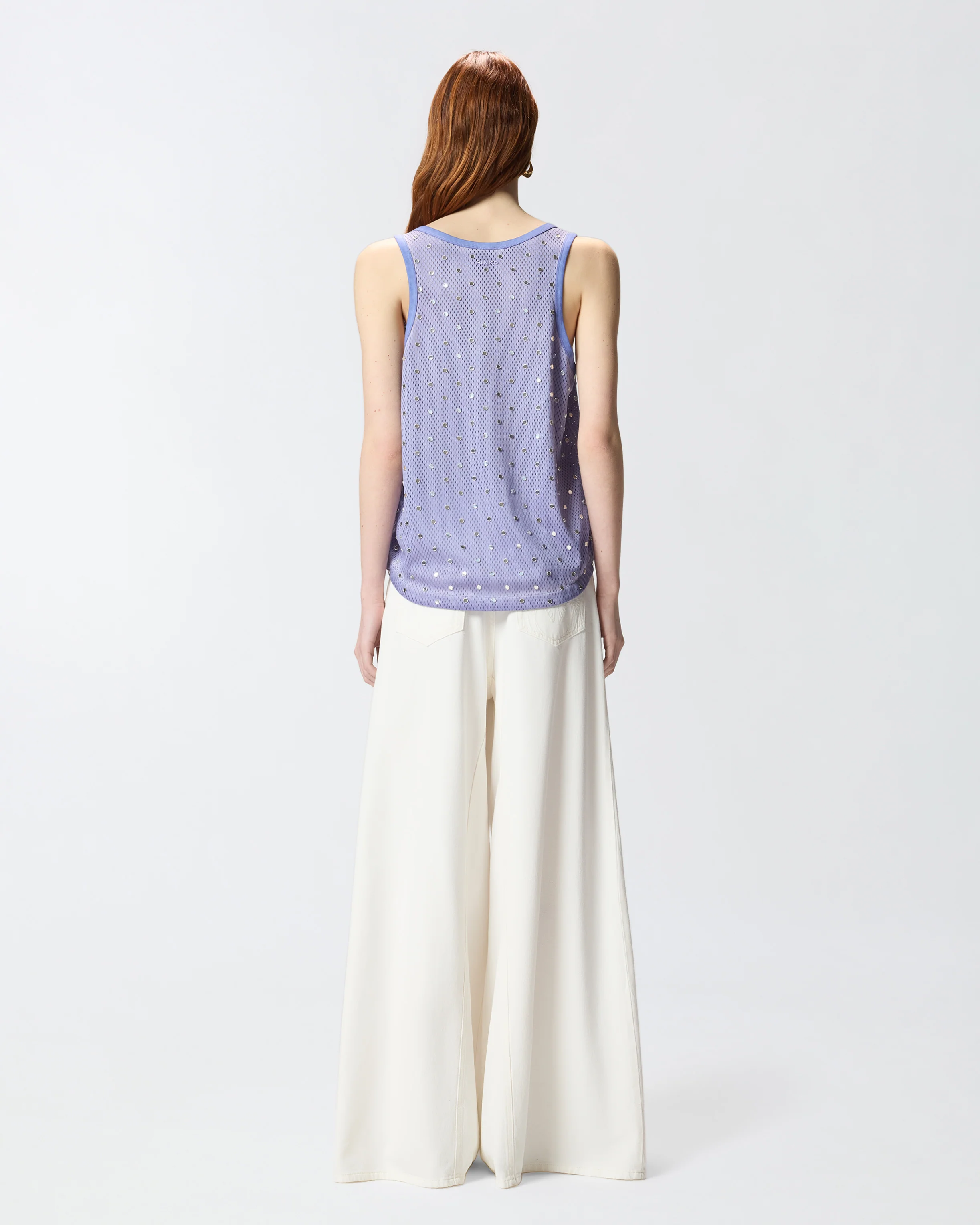 Mesh vest top with mirror detail - Image 3