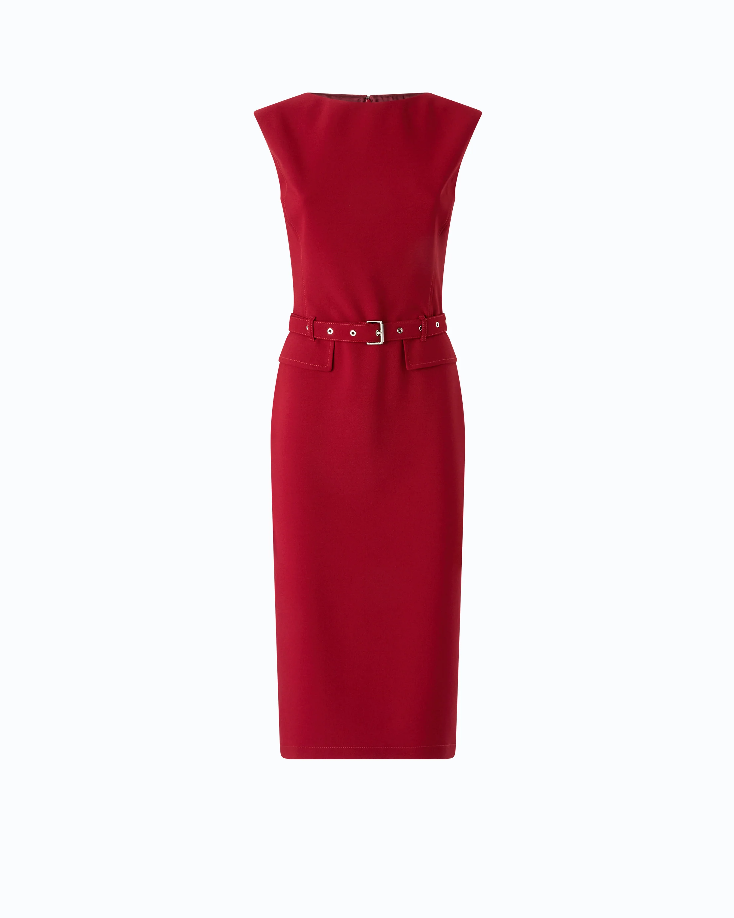 Midi sheath dress with belt - Image 5