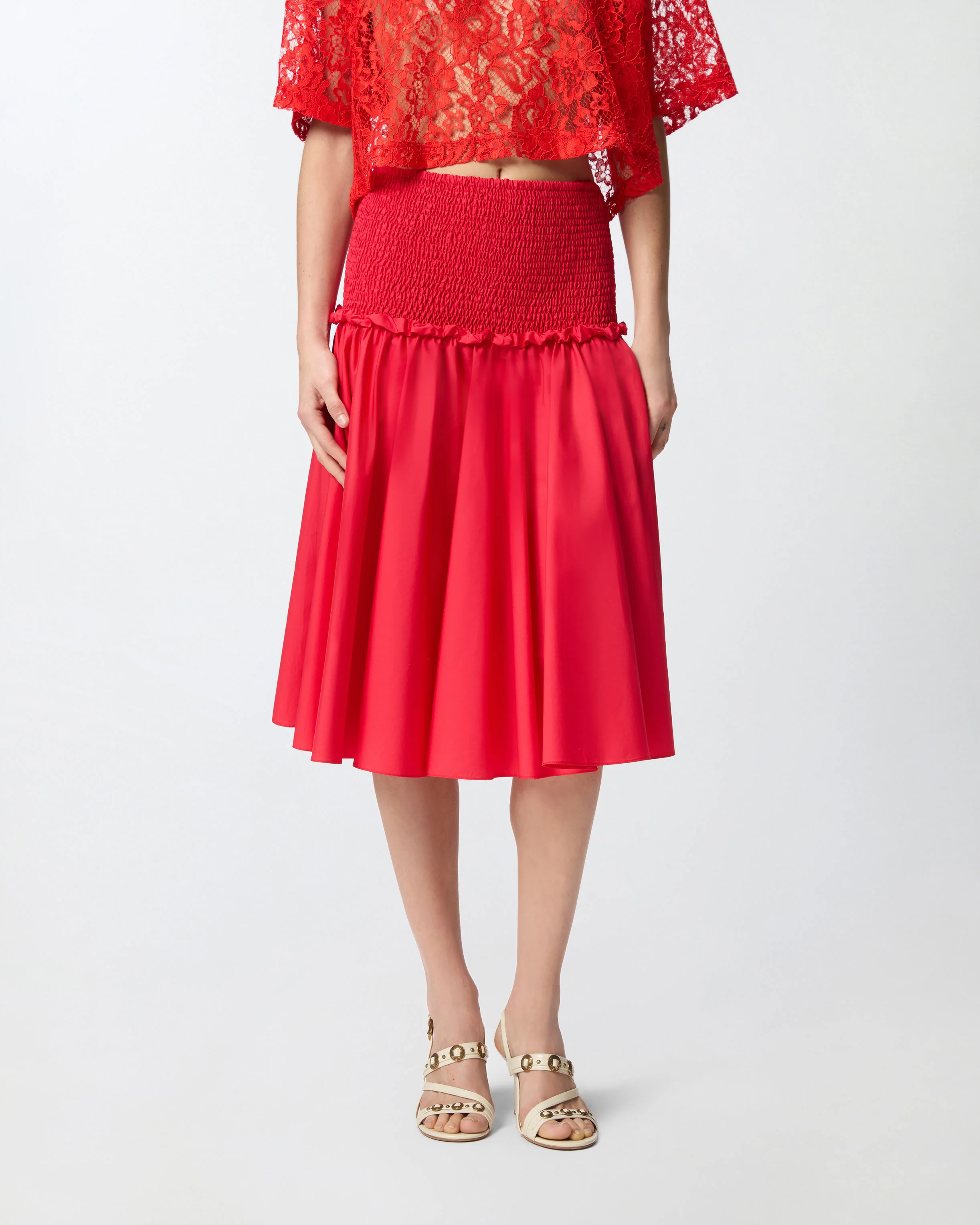 Midi skirt with elasticated band - Image 2