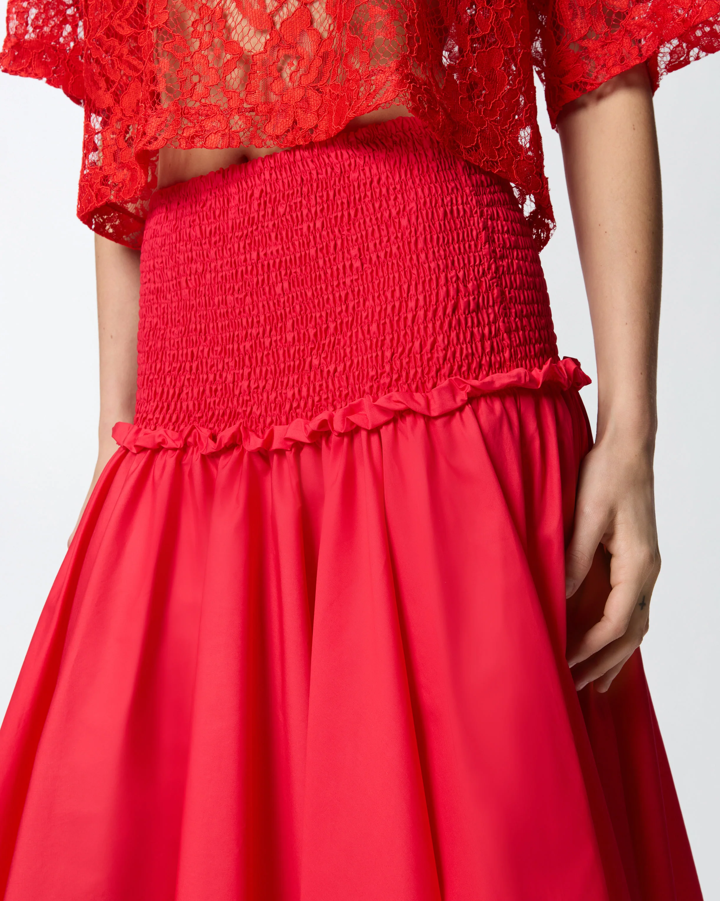 Midi skirt with elasticated band - Image 4