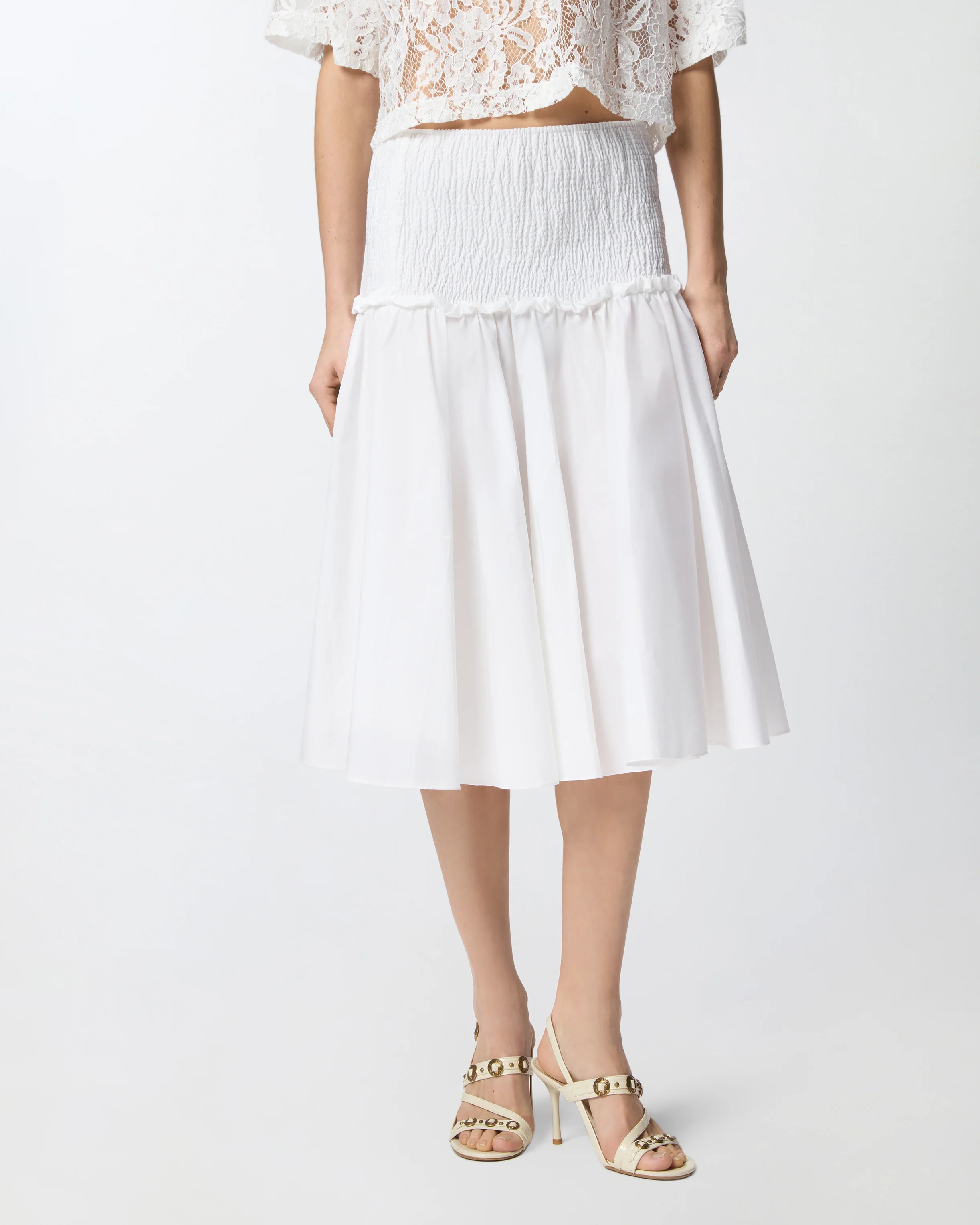 Midi skirt with elasticated band - Image 2