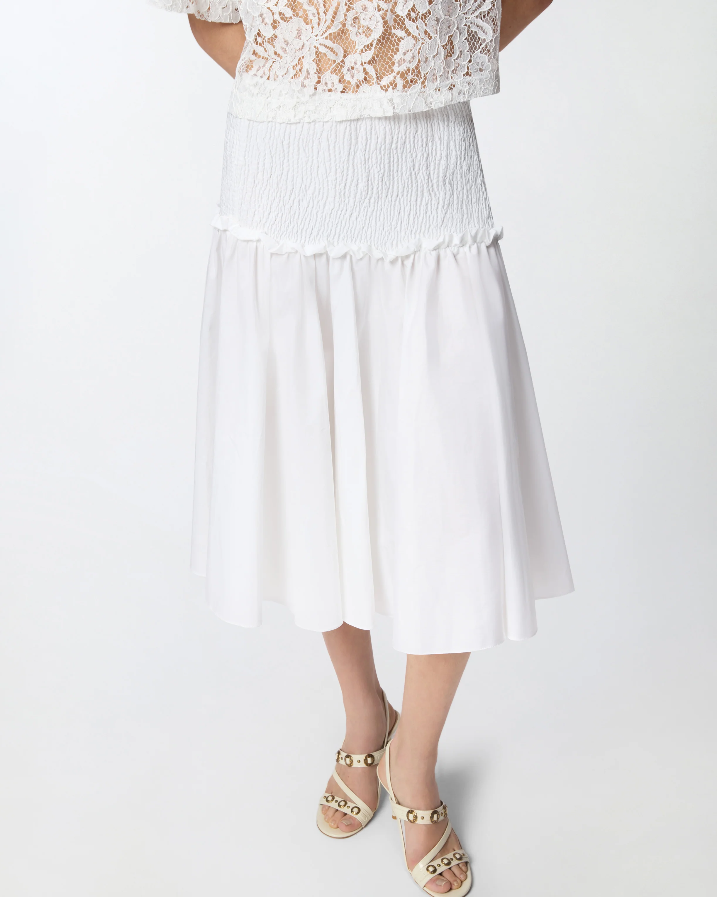 Midi skirt with elasticated band - Image 4