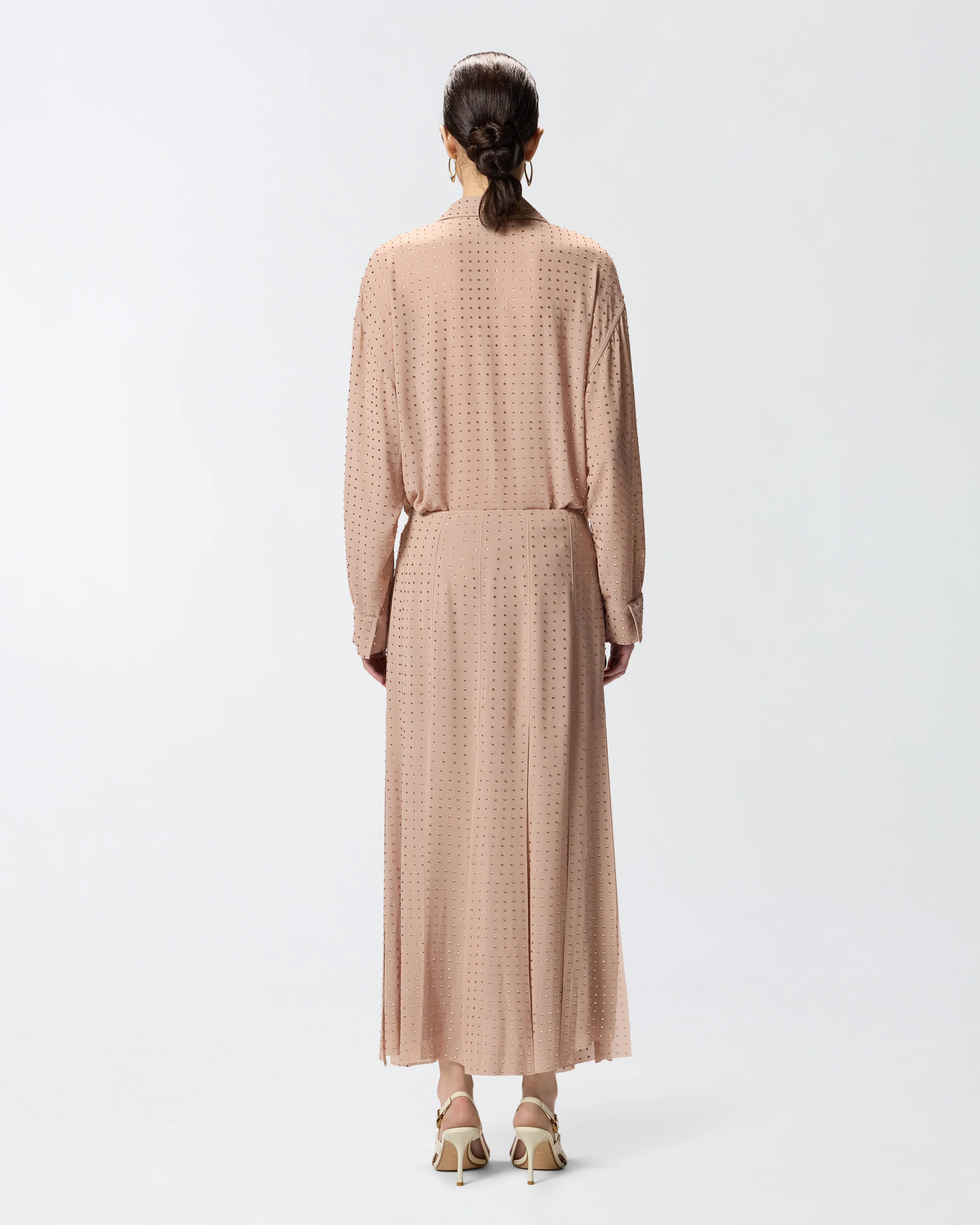 Midi skirt with fringes and rhinestones - Image 3
