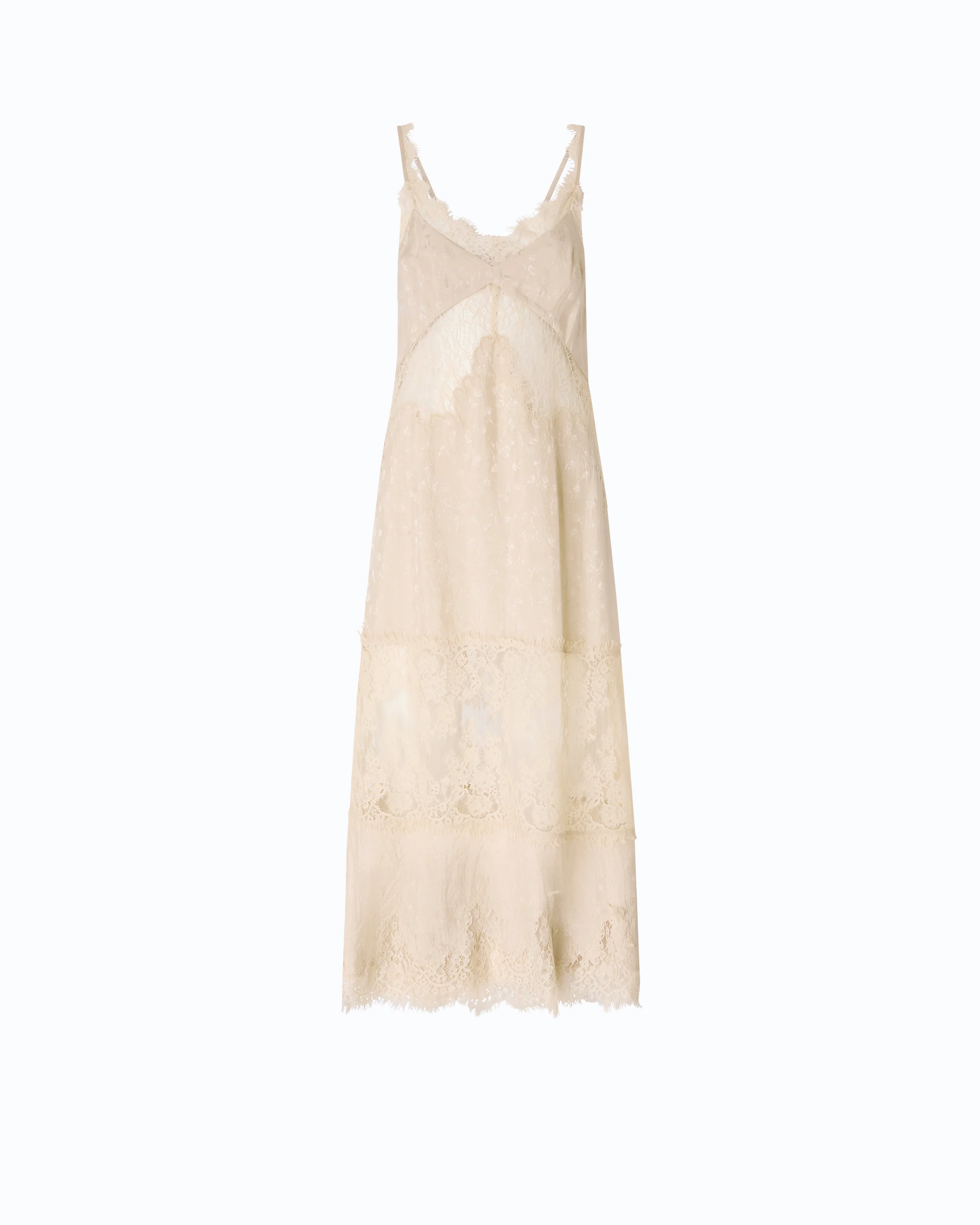 Midi slip dress with lace bands - Image 6