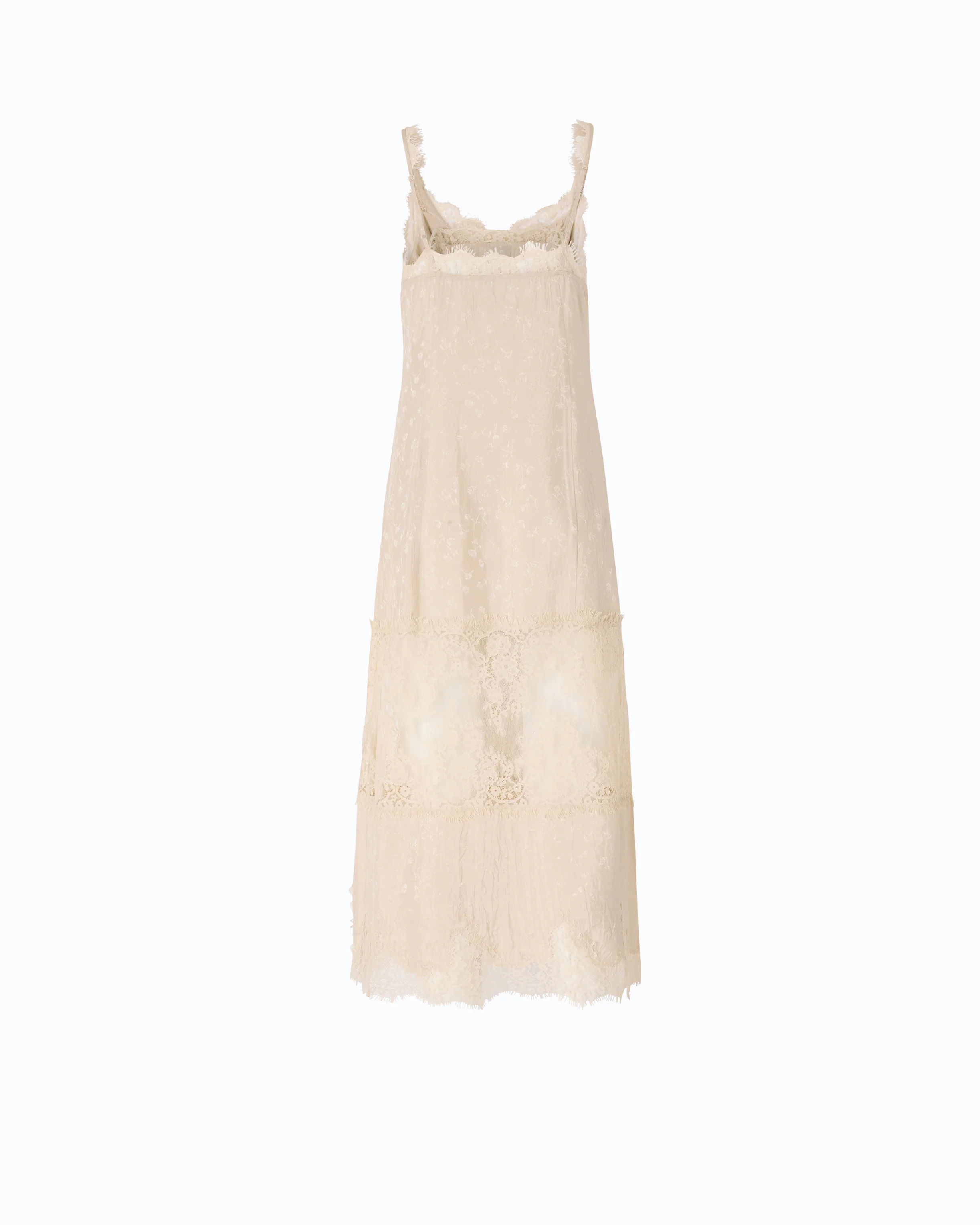 Midi slip dress with lace bands - Image 7