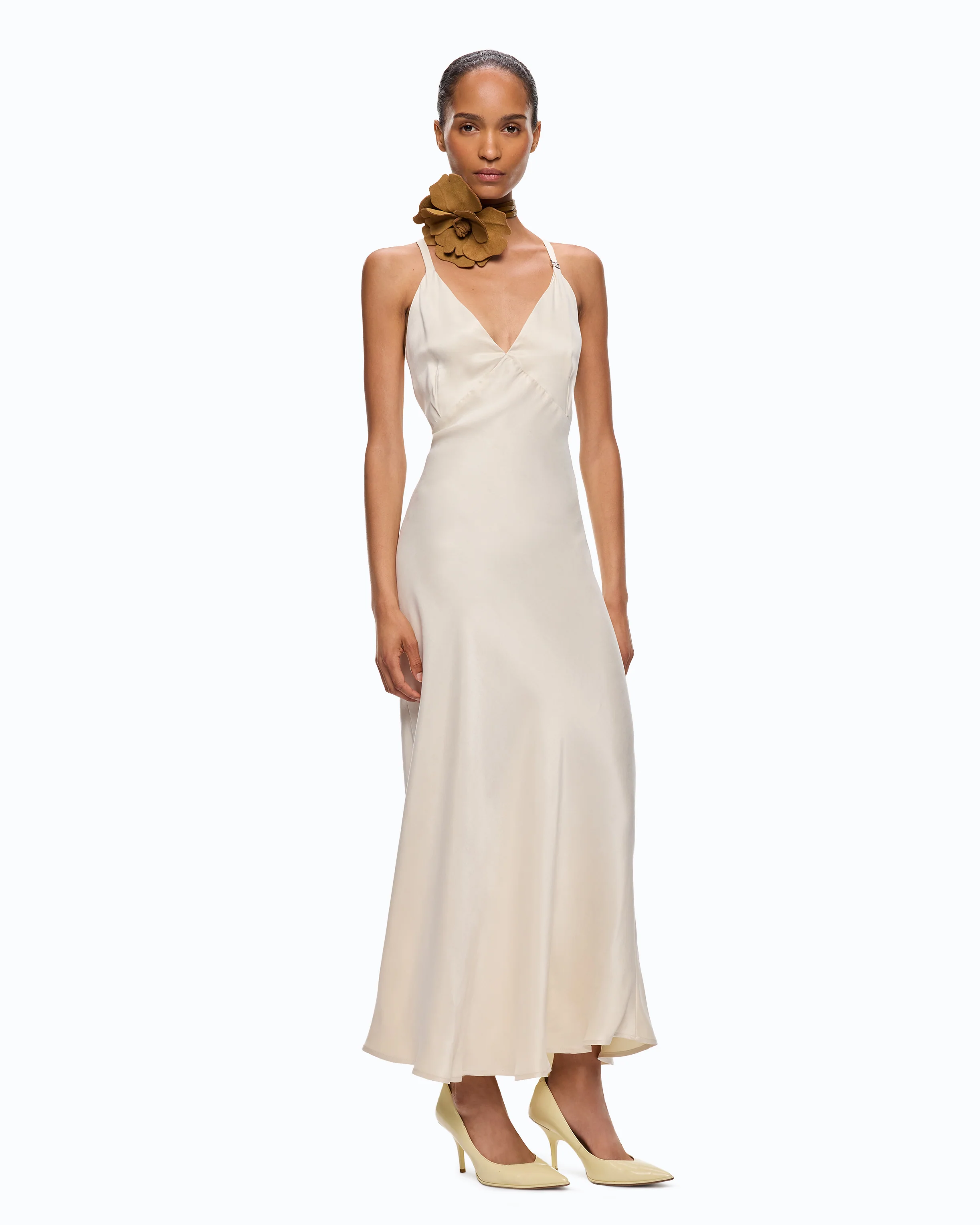 Midi slip dress with removable Love Birds logo - Image 2