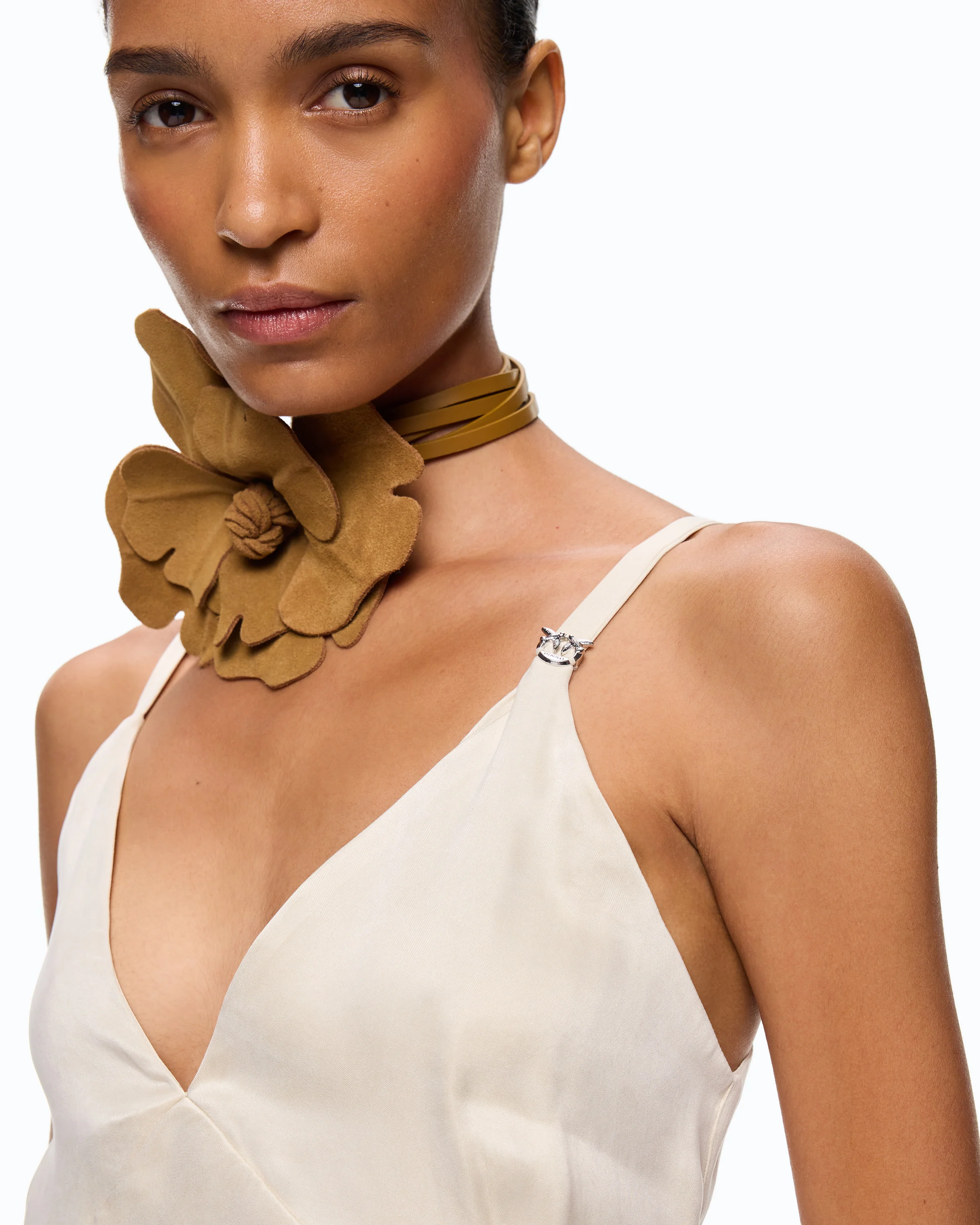 Midi slip dress with removable Love Birds logo - Image 3