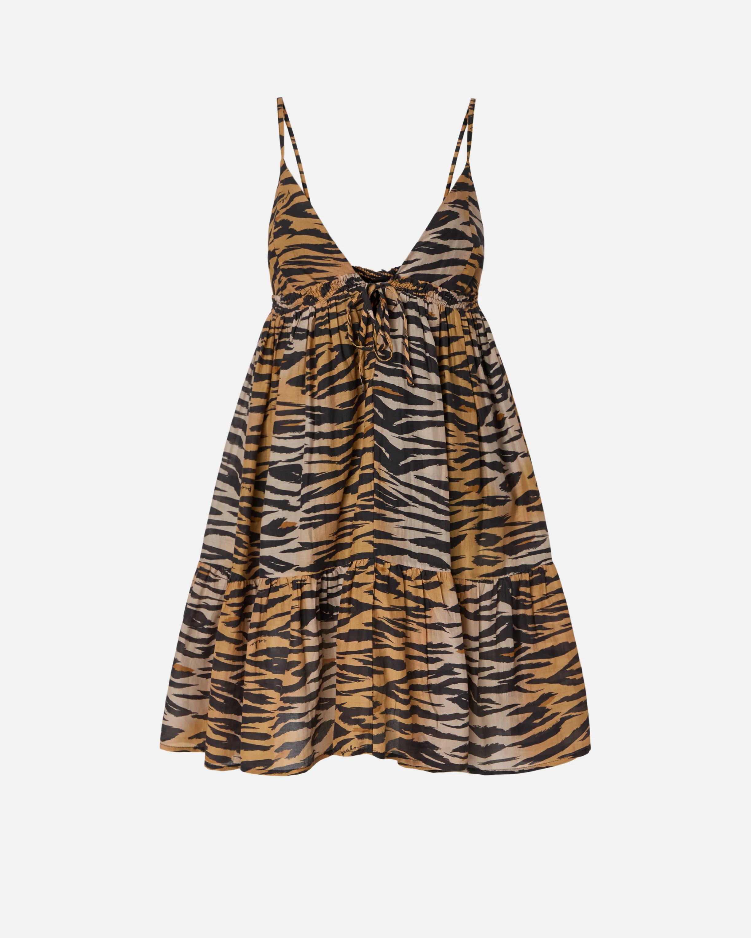 Mini dress with tiger print - Image 5