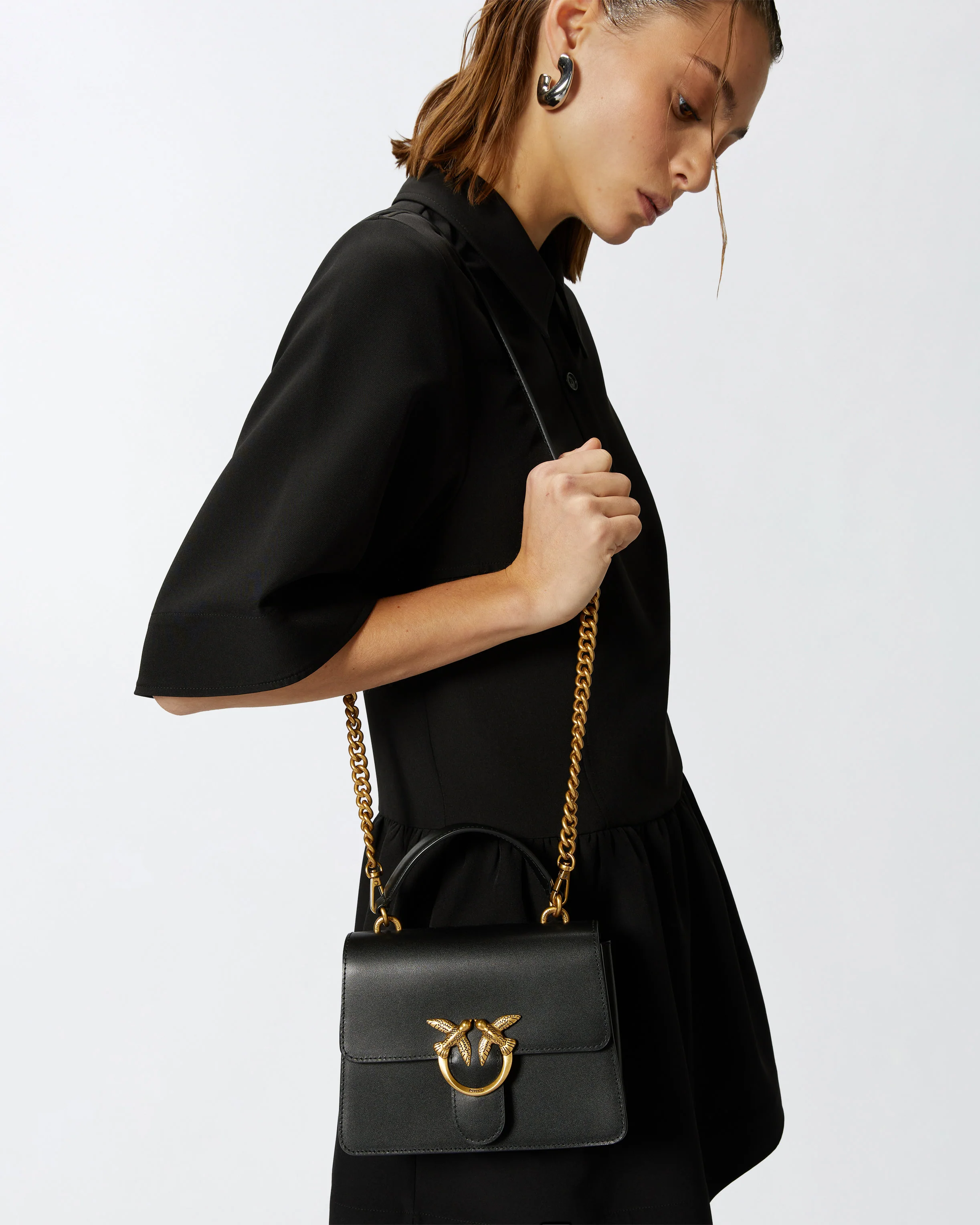 Mini handbag Love Bag Top Handle in leather - Image 6