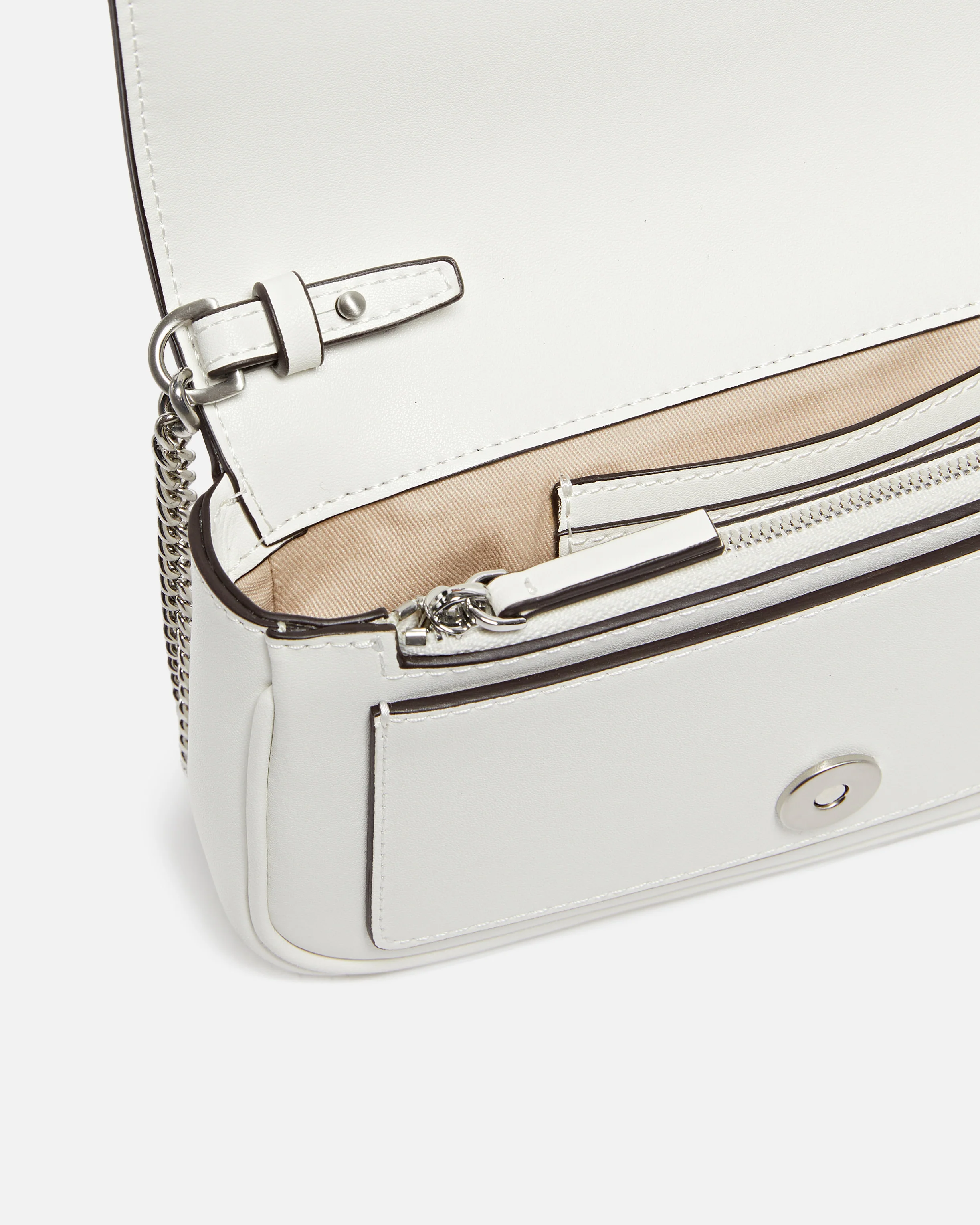 Mini Love Bag One Pocket shoulder bag in leather with turquoise buckle - Image 4