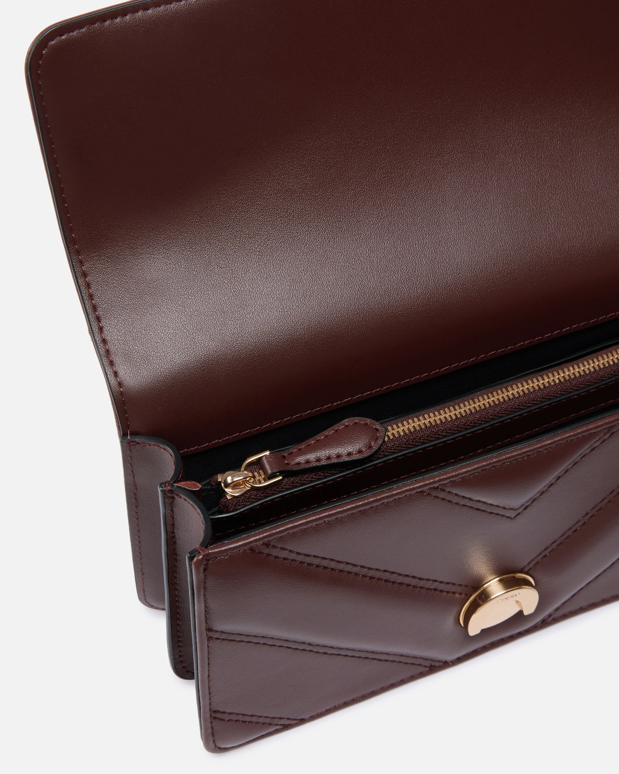 Mini Love Bag One shoulder bag in chevron leather and nappa with triple chain - Image 4