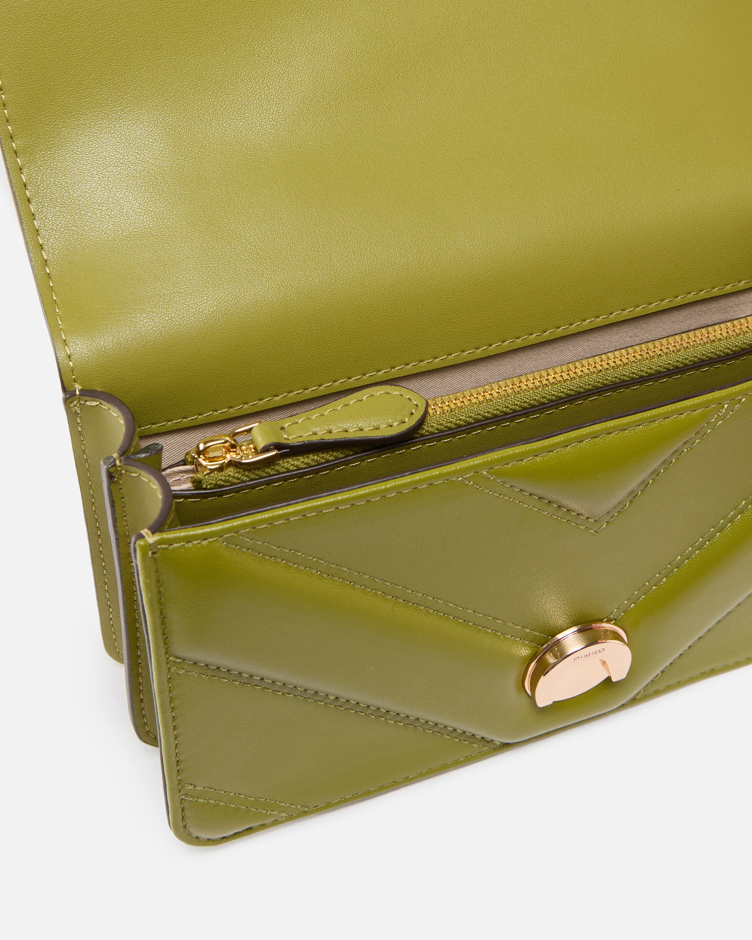 Mini Love Bag One shoulder bag in chevron leather and nappa with triple chain - Image 4
