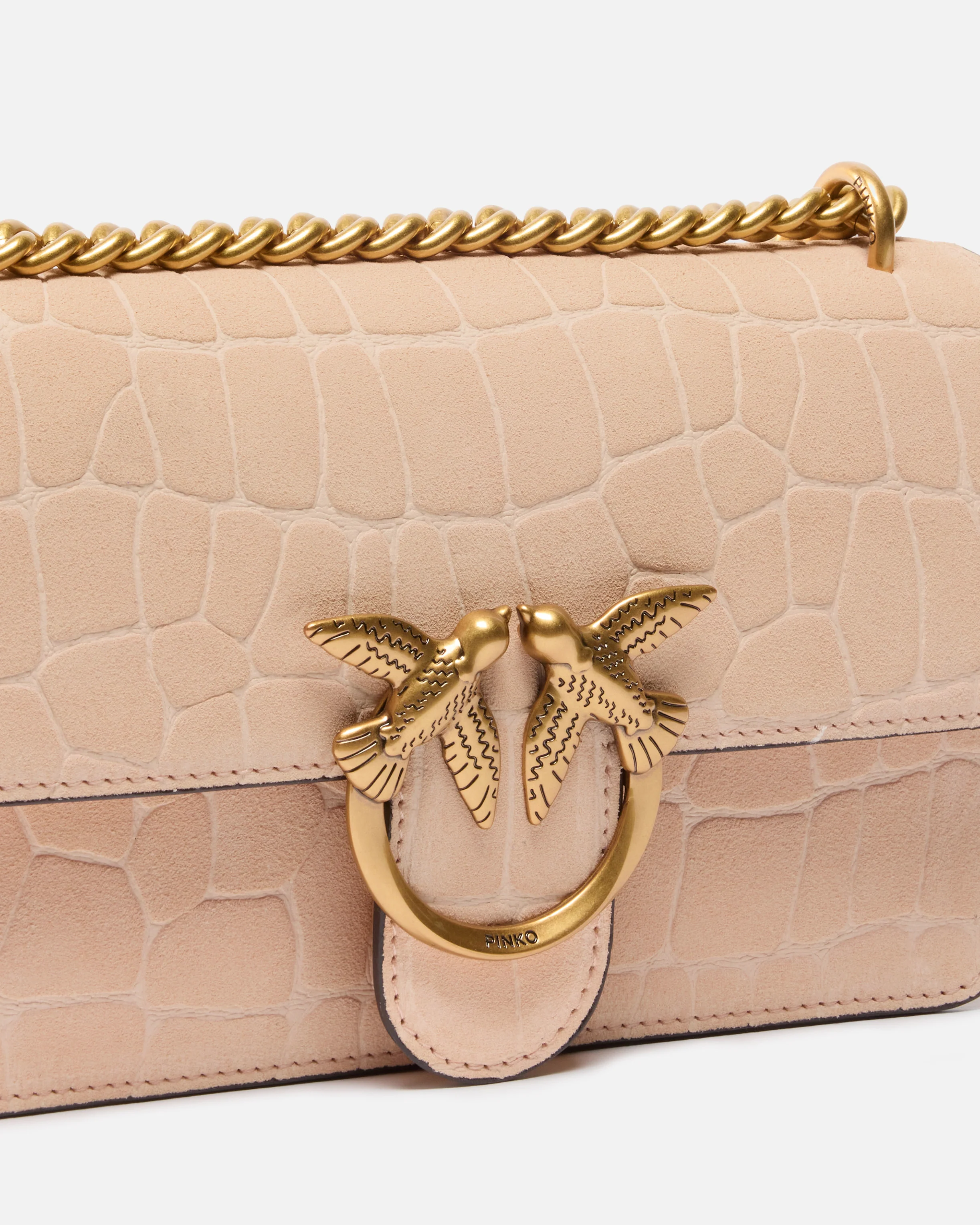 Mini Love Bag One small crossbody bag in crocodile-print leather - Image 3