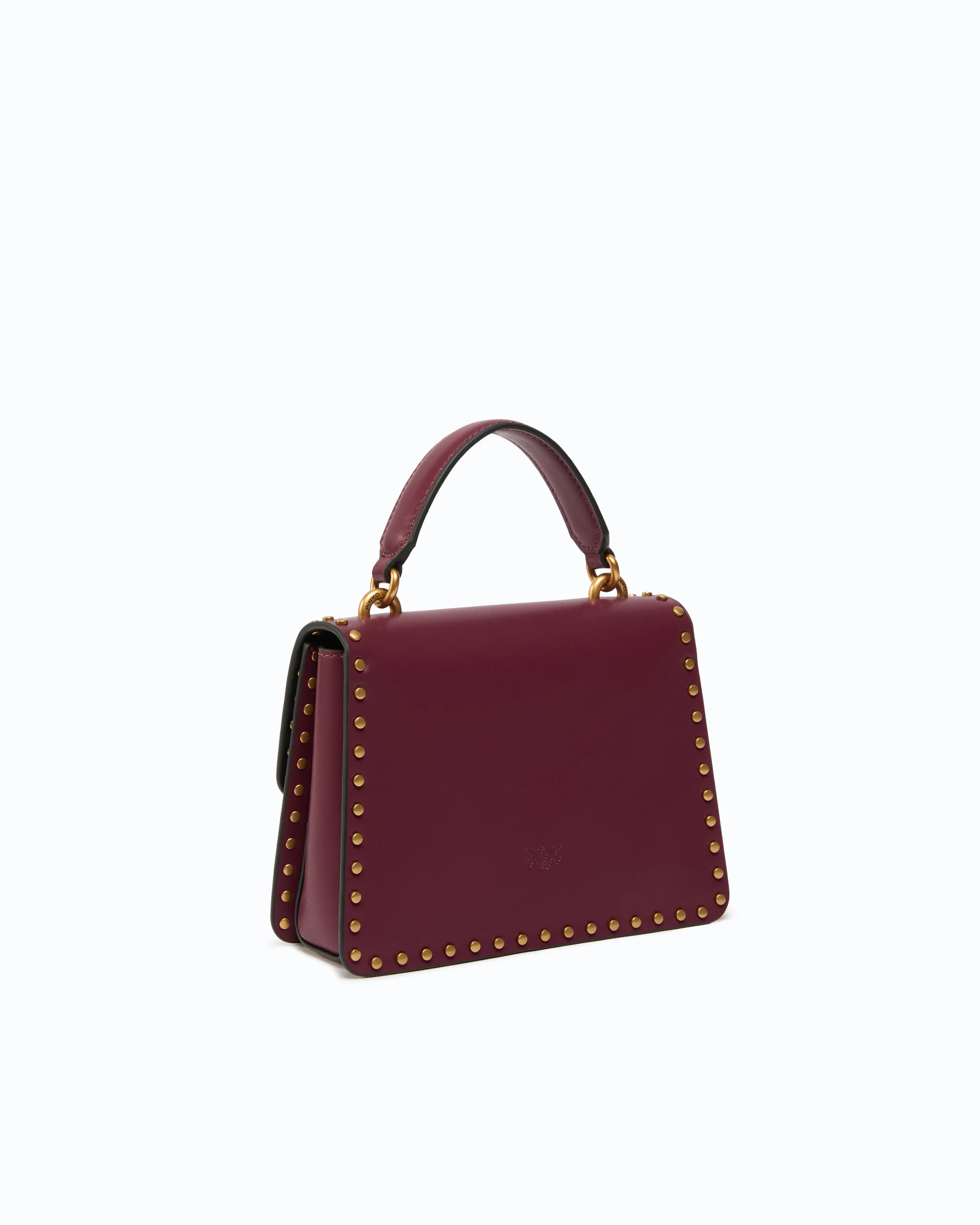 Mini Love Bag One Top Handle Light handbag in leather with mini studs - Image 2