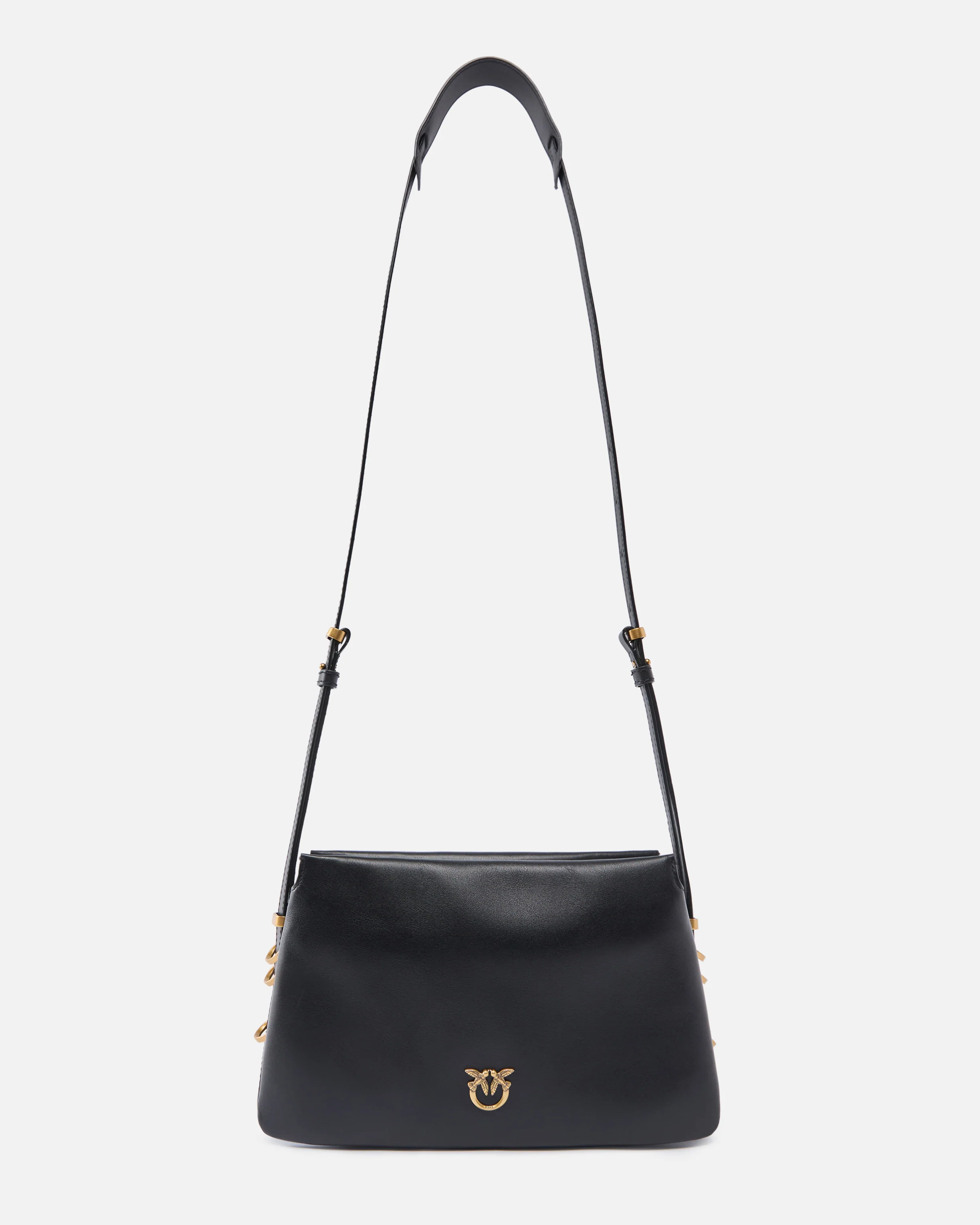 Mini One, Two, Three Bag in leather with shoulder strap