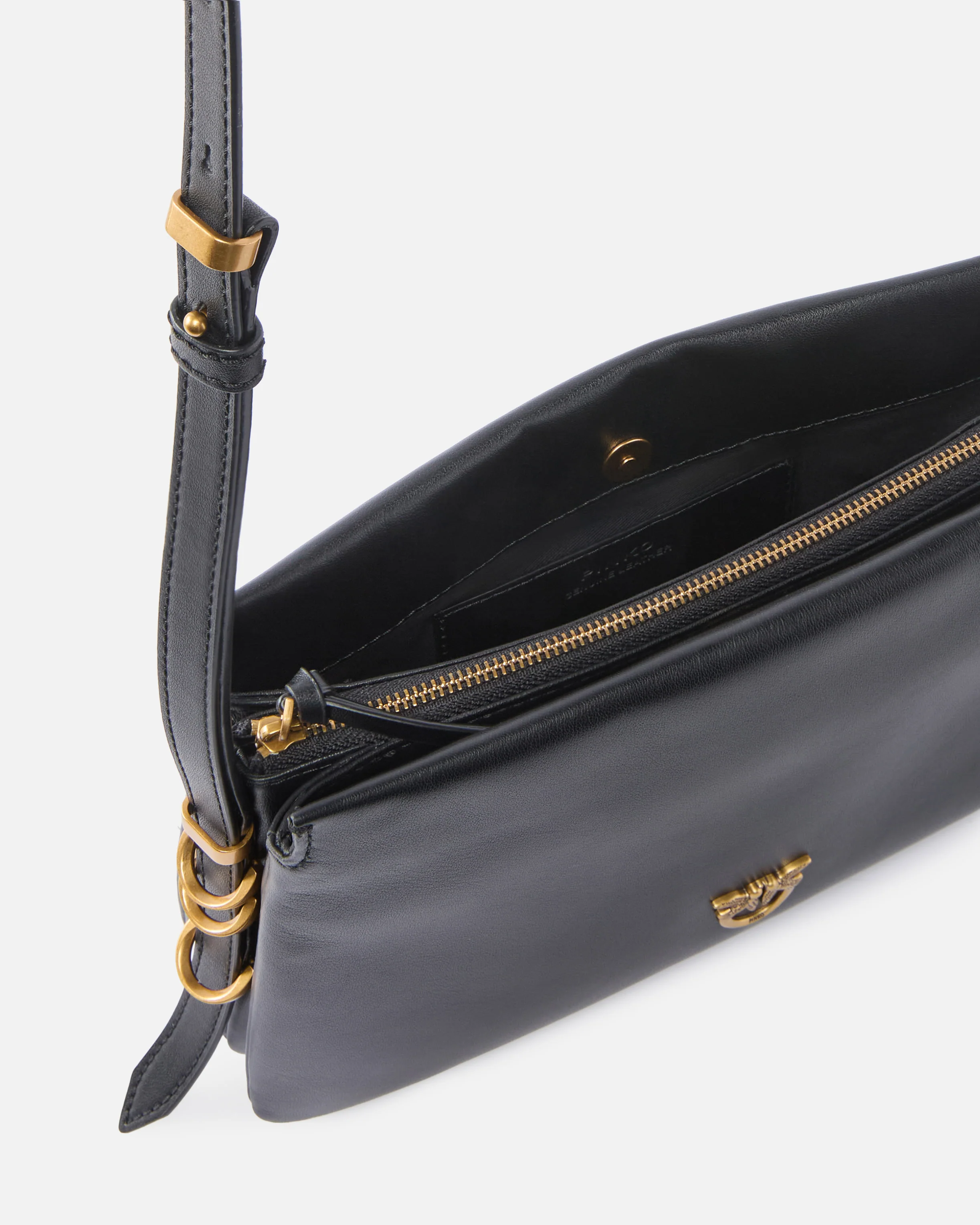 Mini One, Two, Three Bag in leather with shoulder strap - Image 4