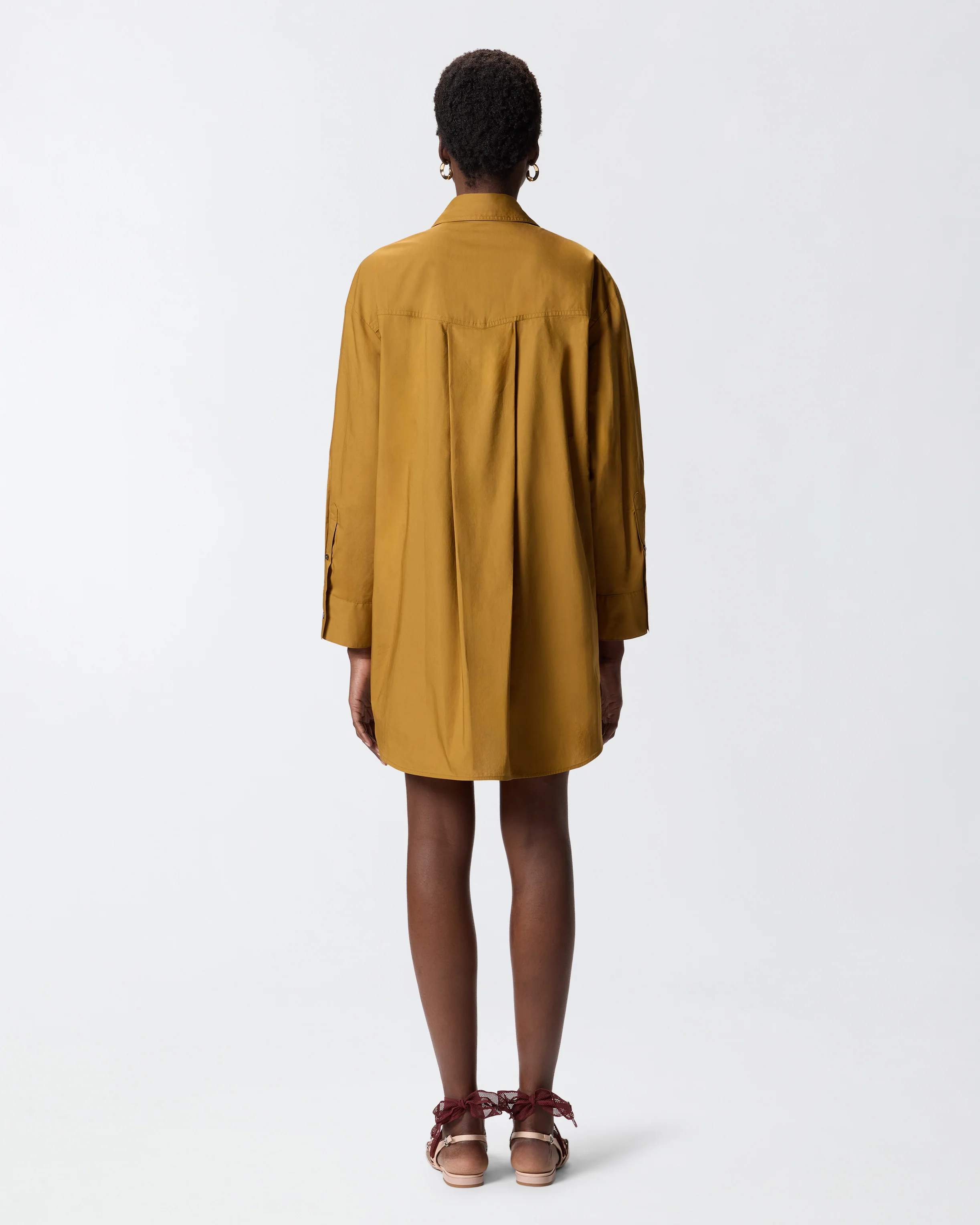 Mini shirt dress with fringing - Image 3