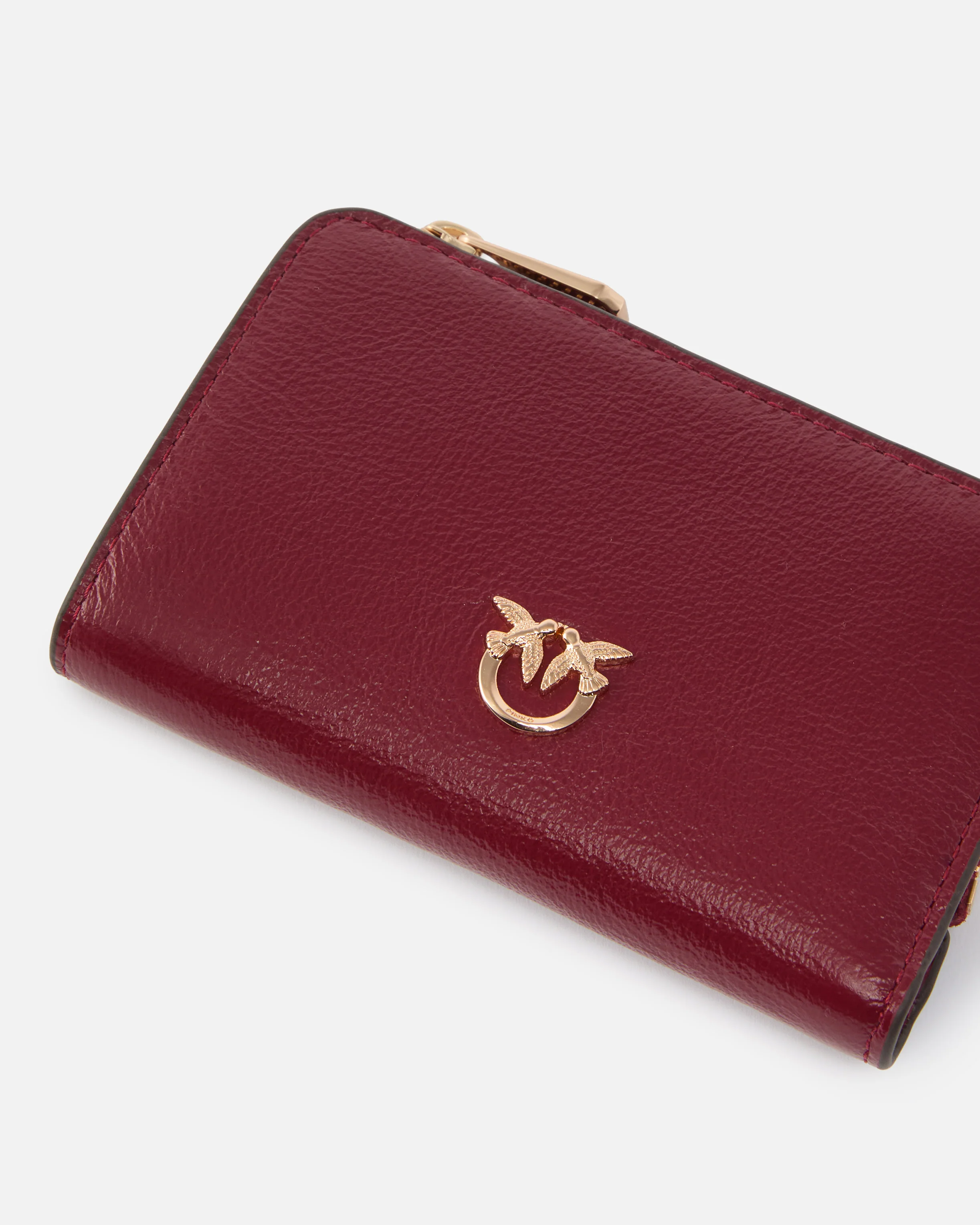 Mini wallet in shiny leather with Love Birds - Image 4