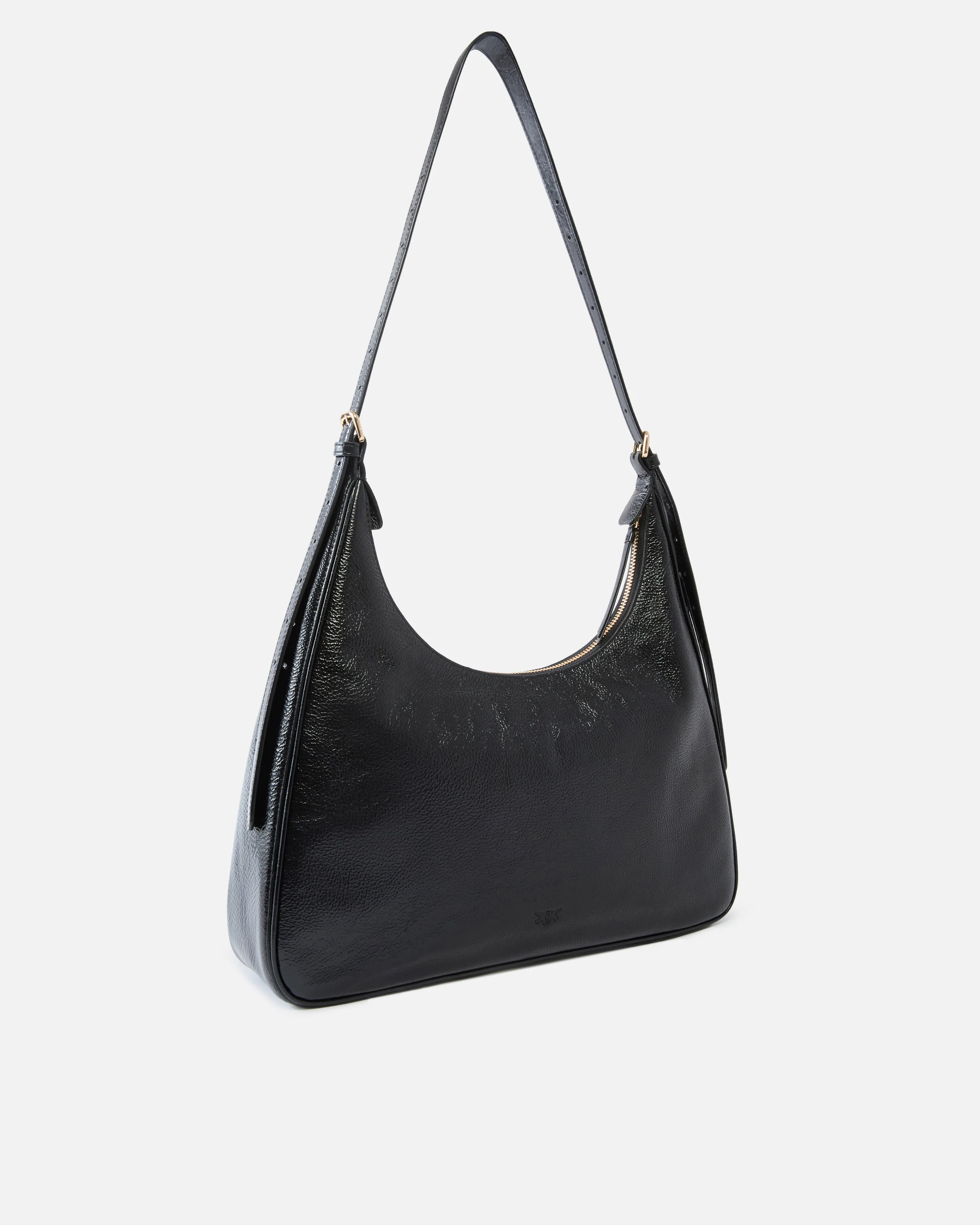Miss PINKO medium hobo shoulder bag in shiny leather - Image 2