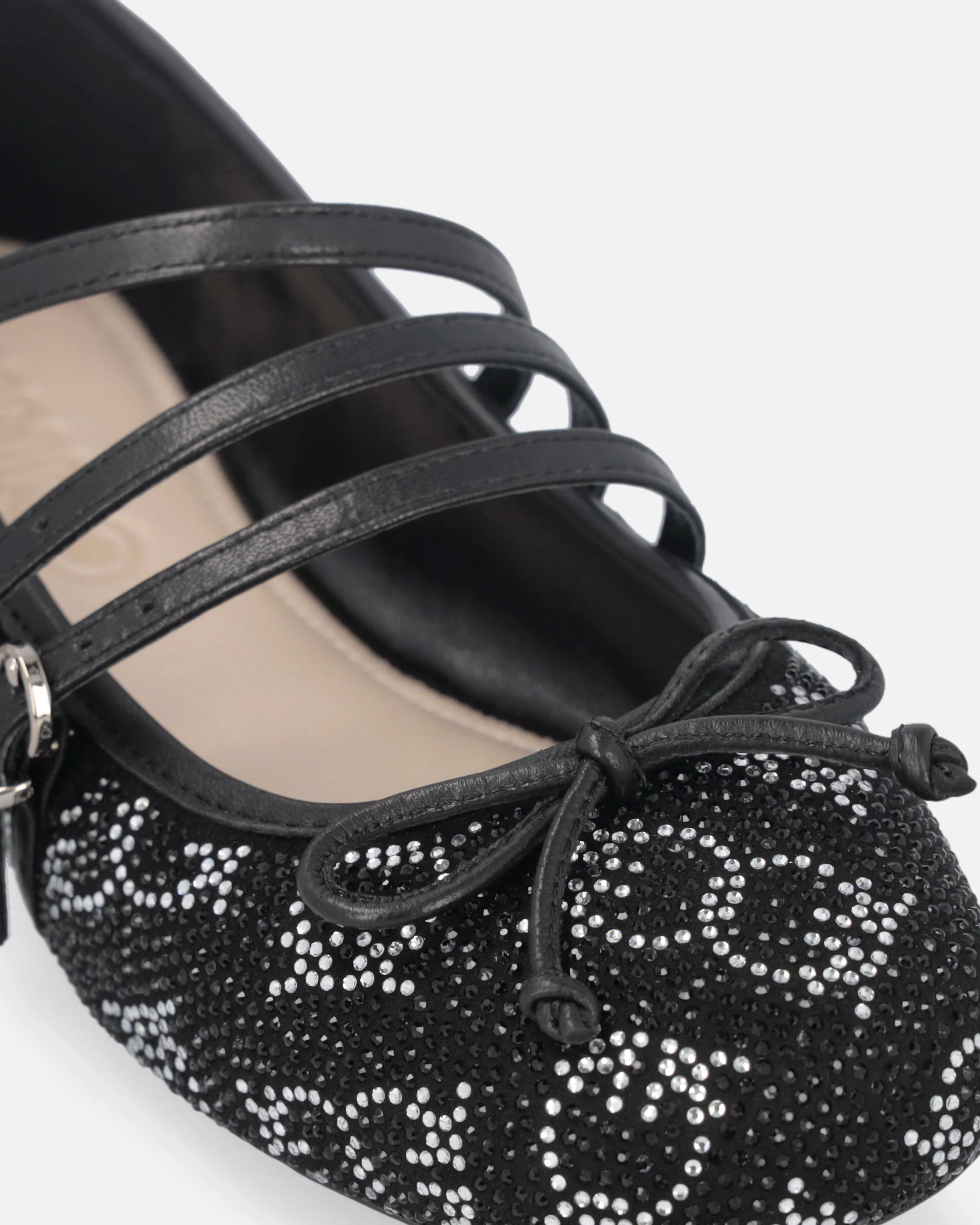 Monogram ballet flats with rhinestones and bow at the toe - Image 4