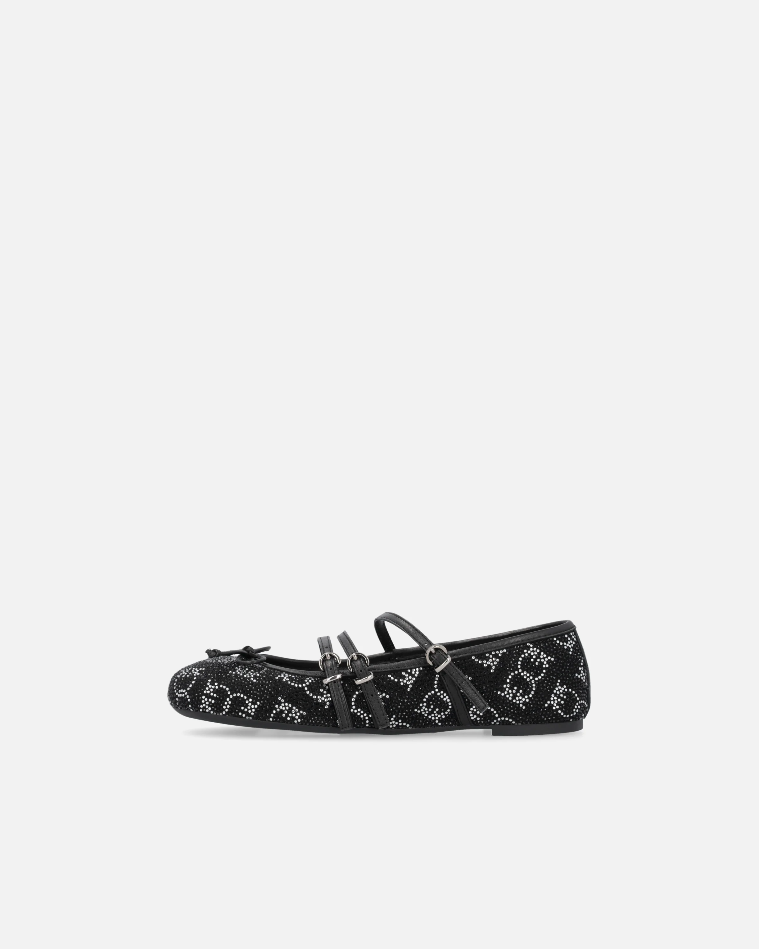 Monogram ballet flats with rhinestones and bow at the toe - Image 5