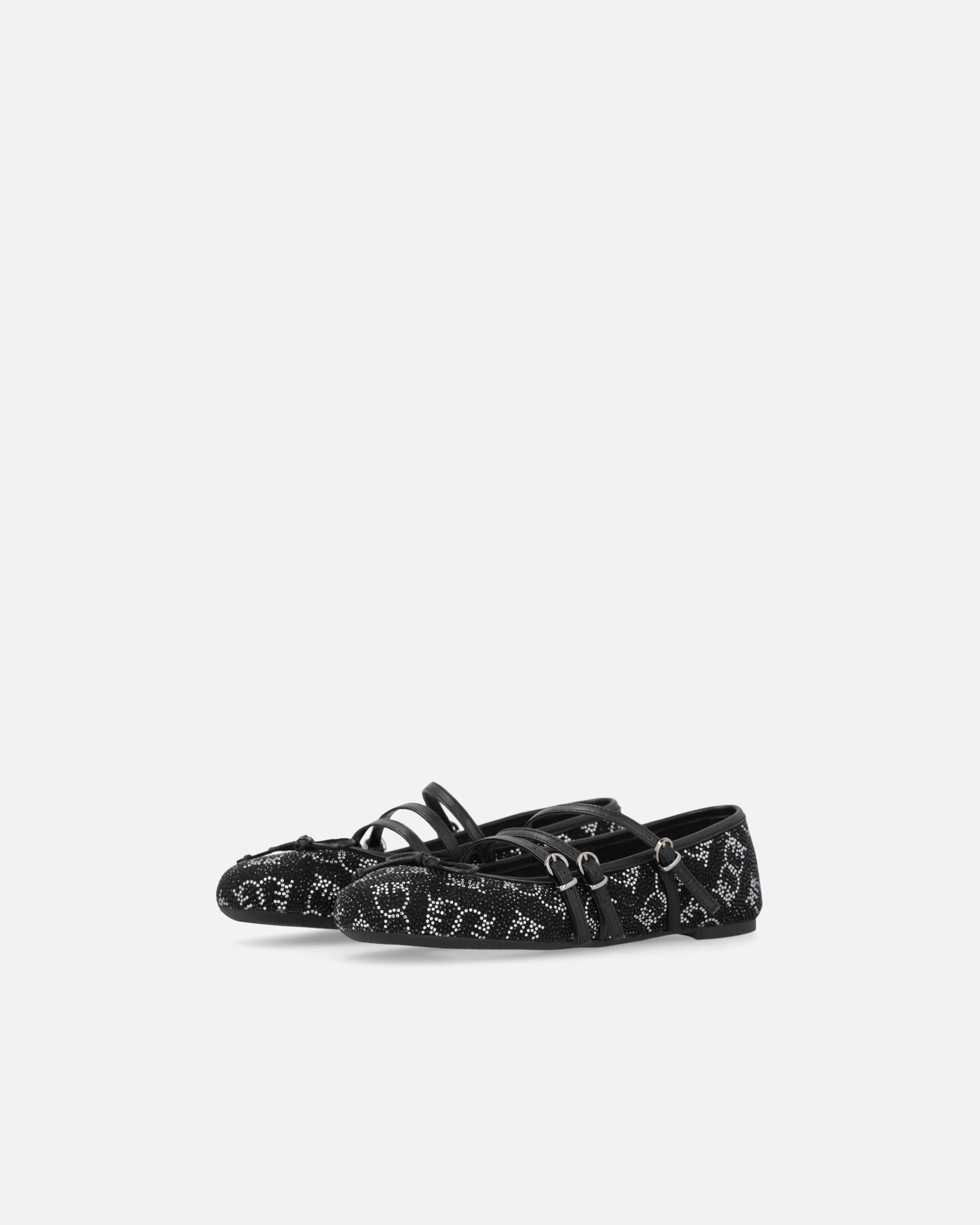 Monogram ballet flats with rhinestones and bow at the toe - Image 6