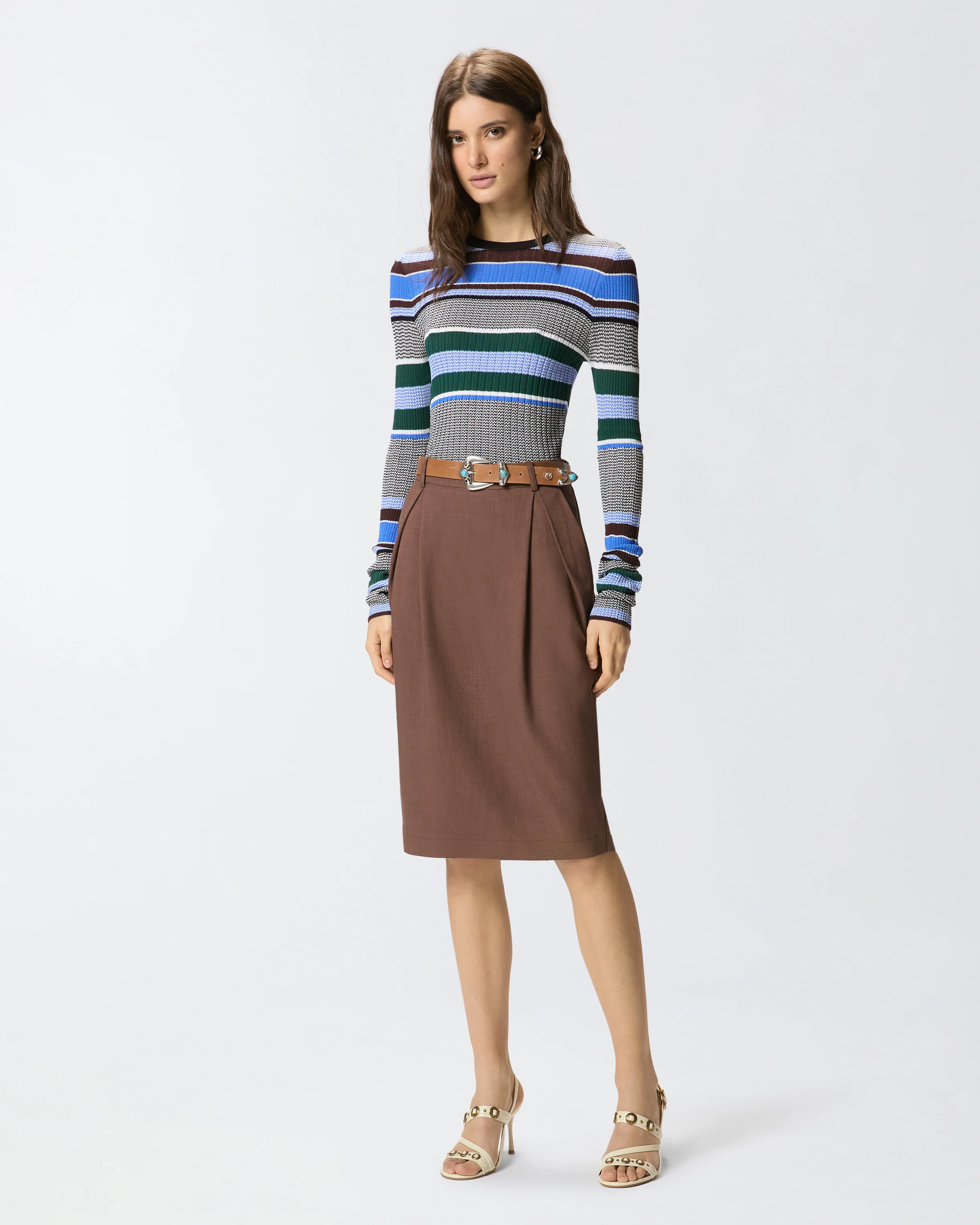 Multicoloured striped sweater - Image 2
