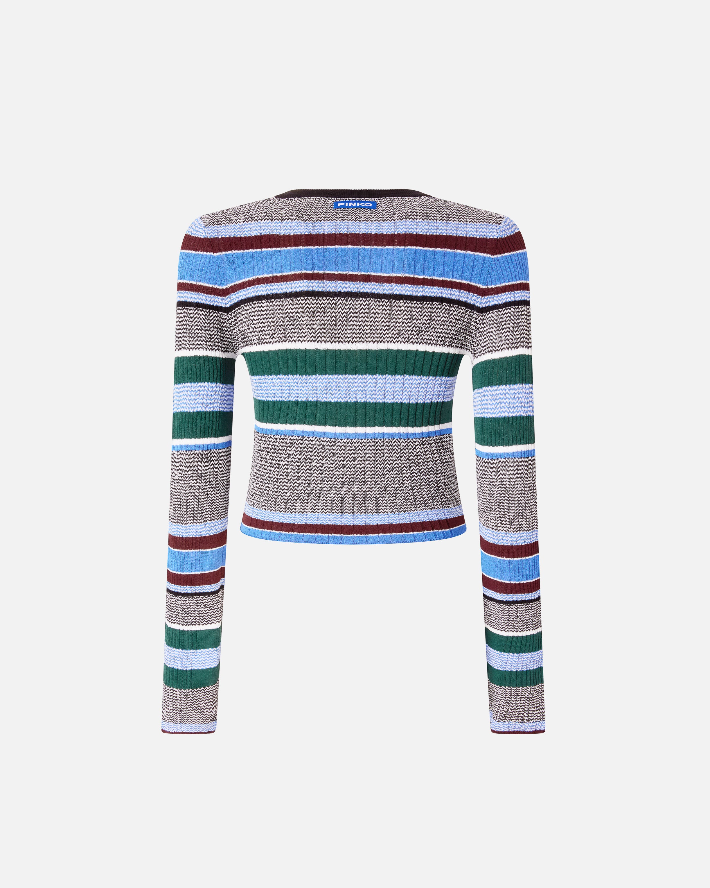 Multicoloured striped sweater - Image 6
