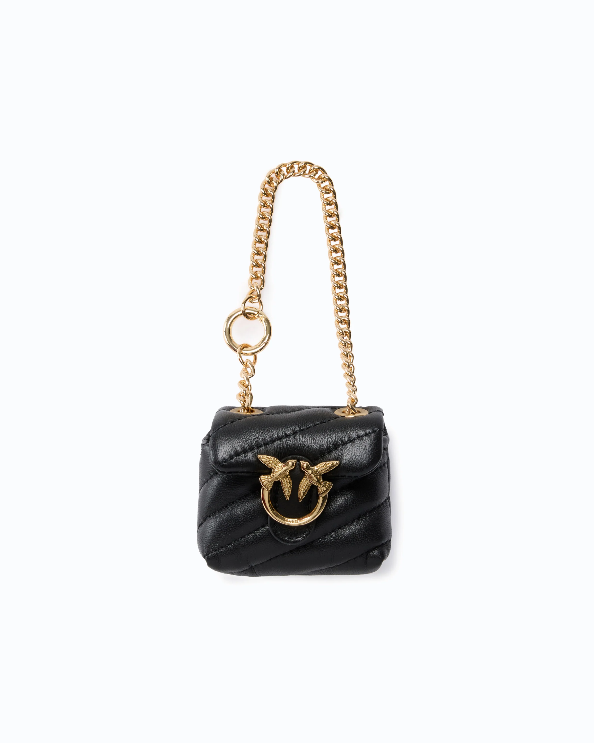 Nano Love Bag Puff accessory in nappa leather