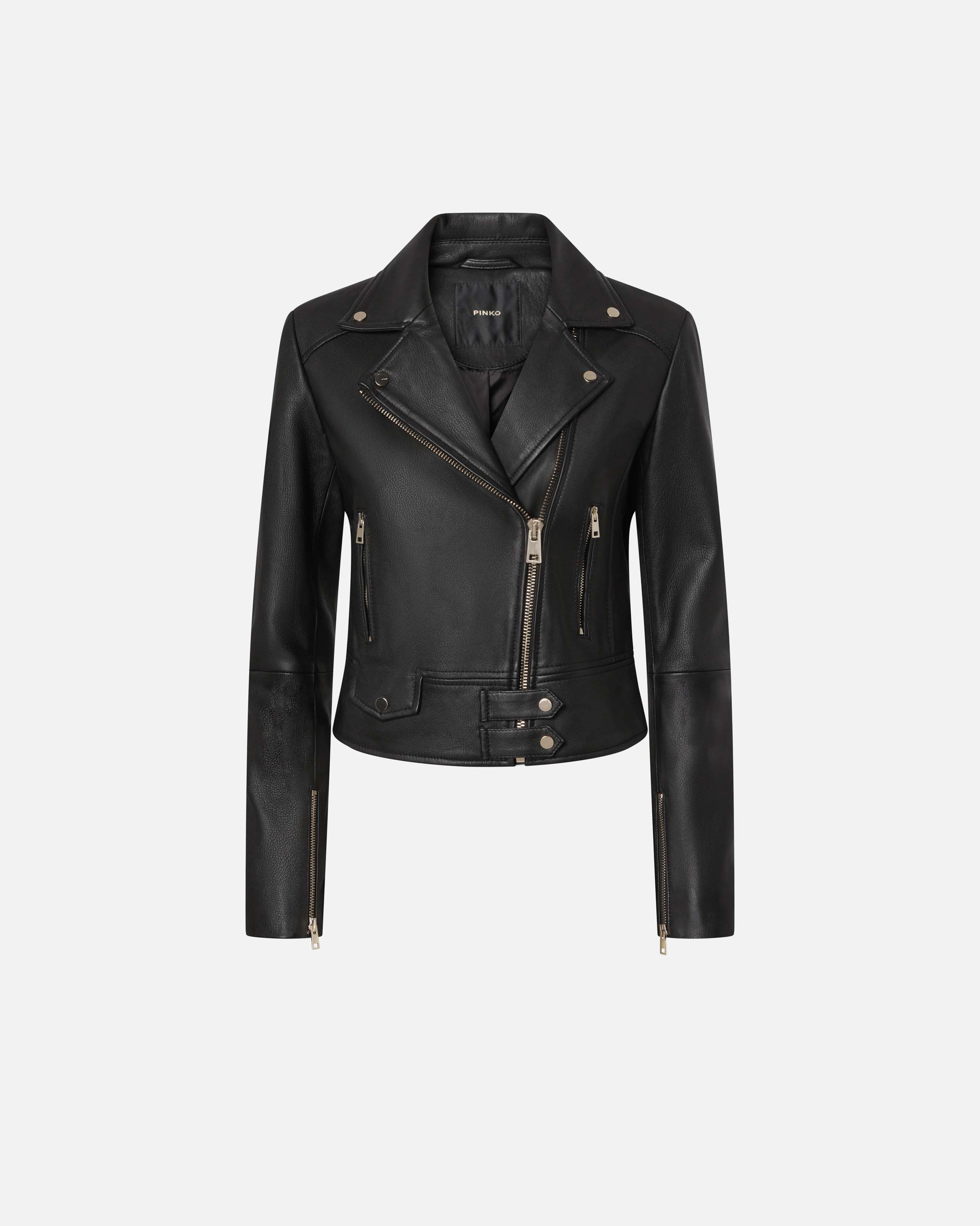 Nappa leather biker jacket - Image 5