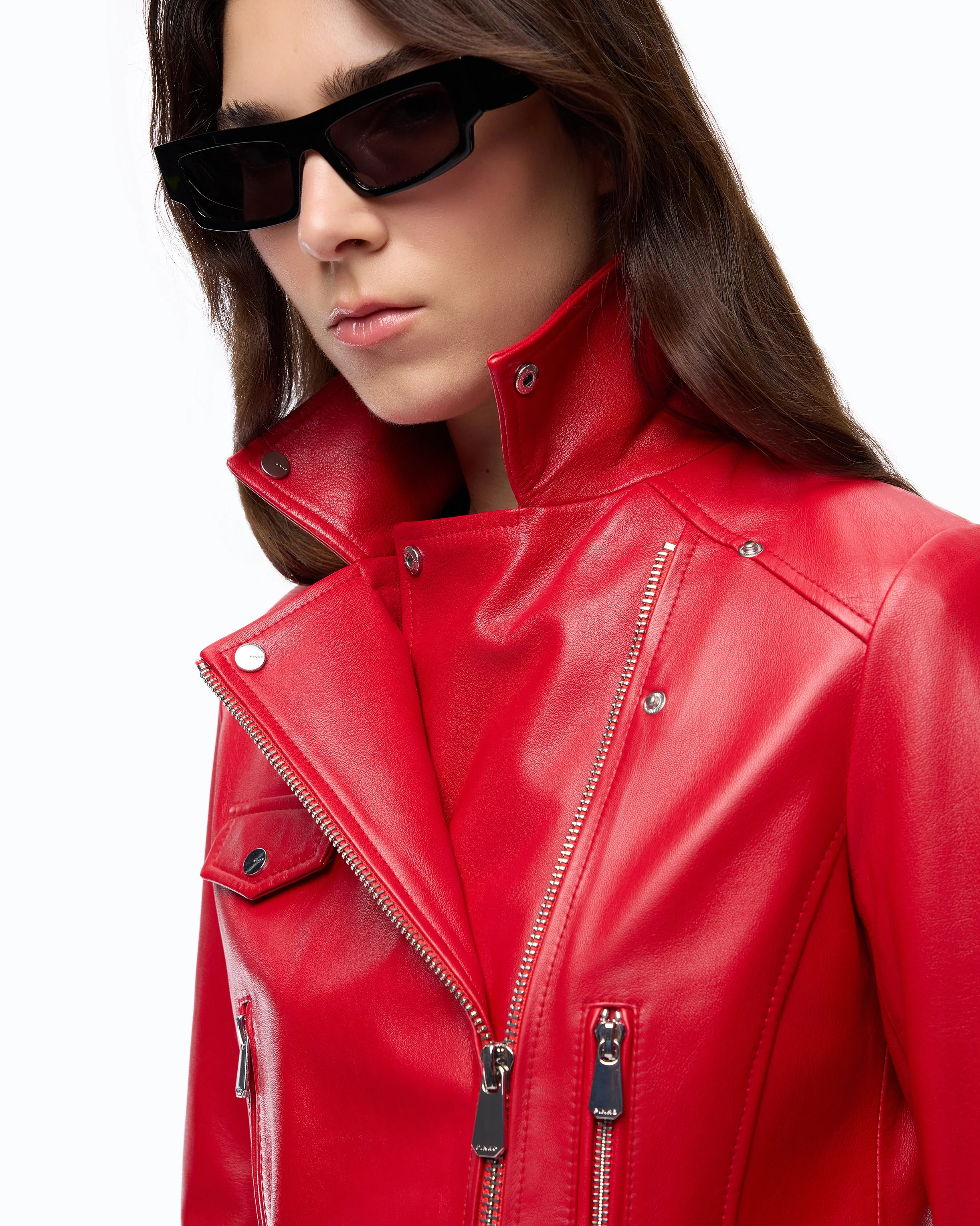 Nappa leather biker-style jacket - Image 3