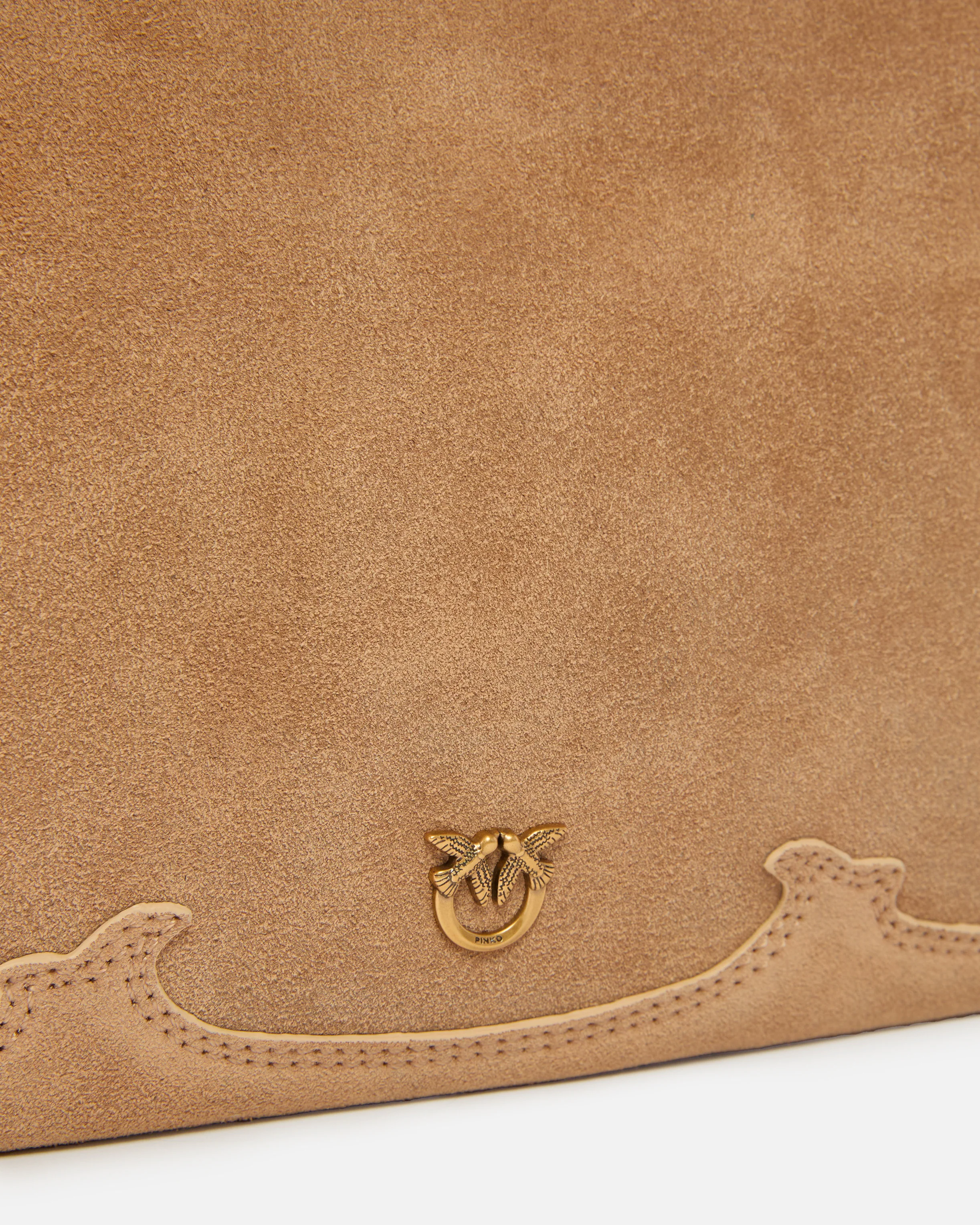 One, Two, Three Bag small crossbody bag in suede with fringes - Image 3