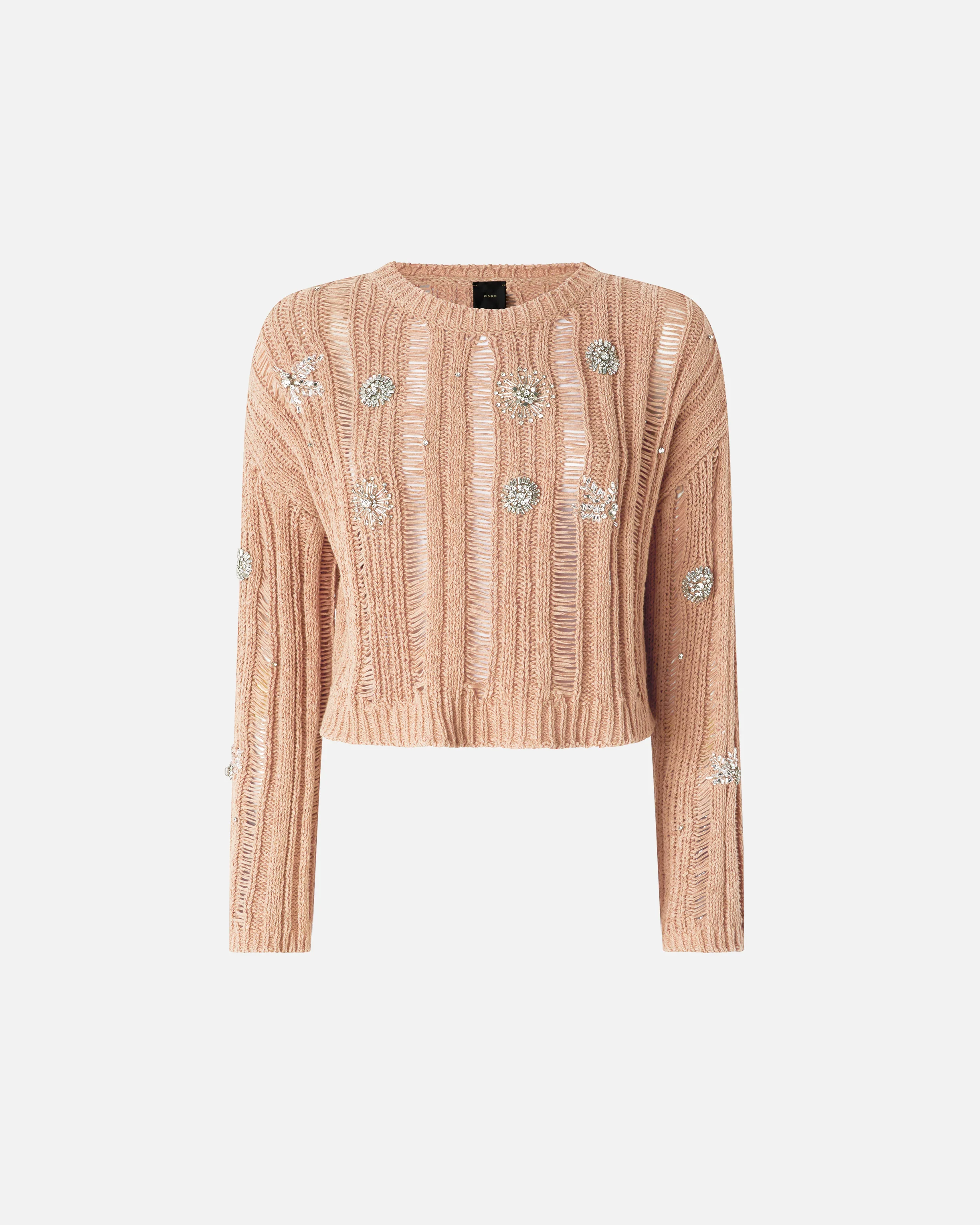 Openwork sweater with jewel details - Image 5