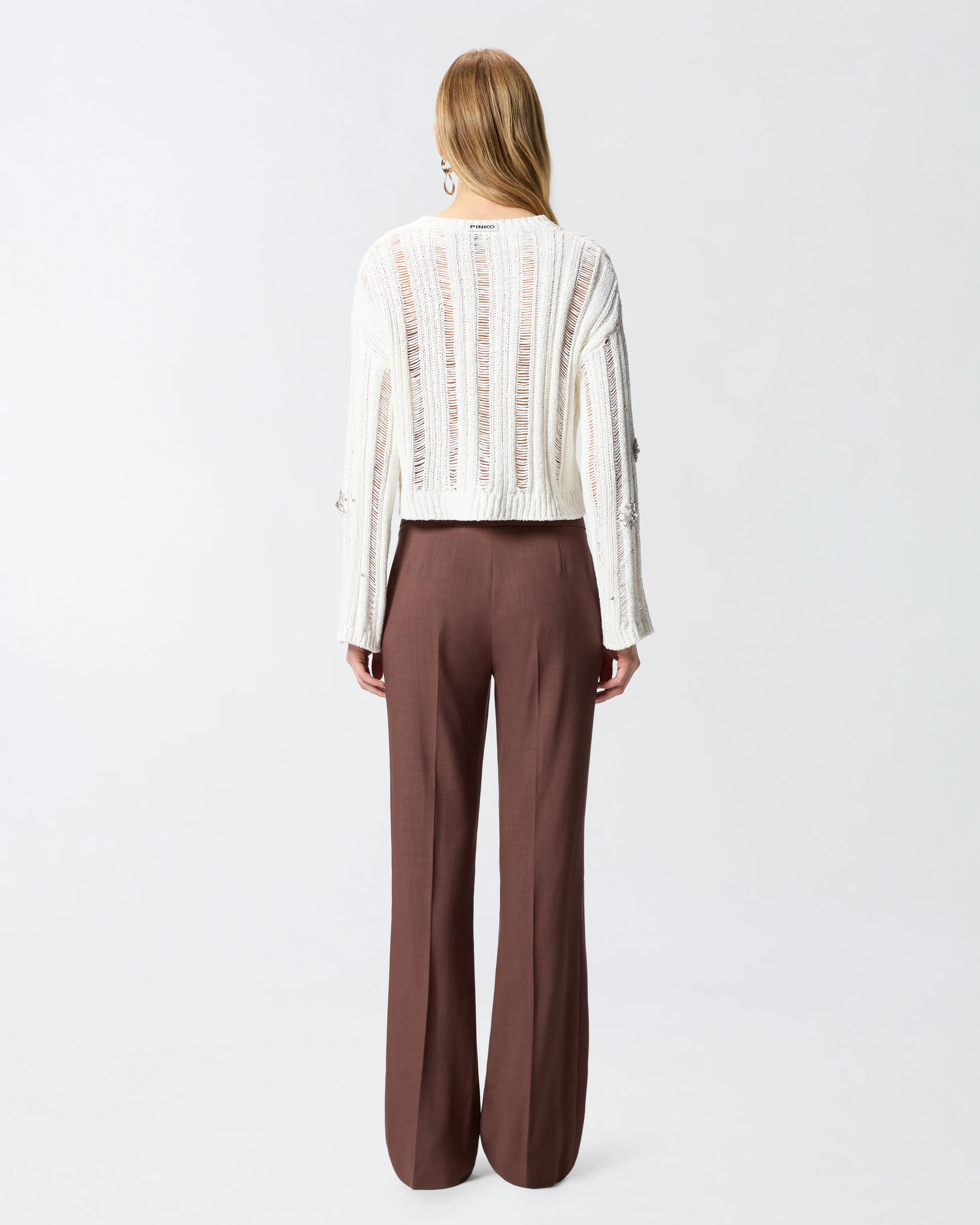 Openwork sweater with jewel details - Image 3