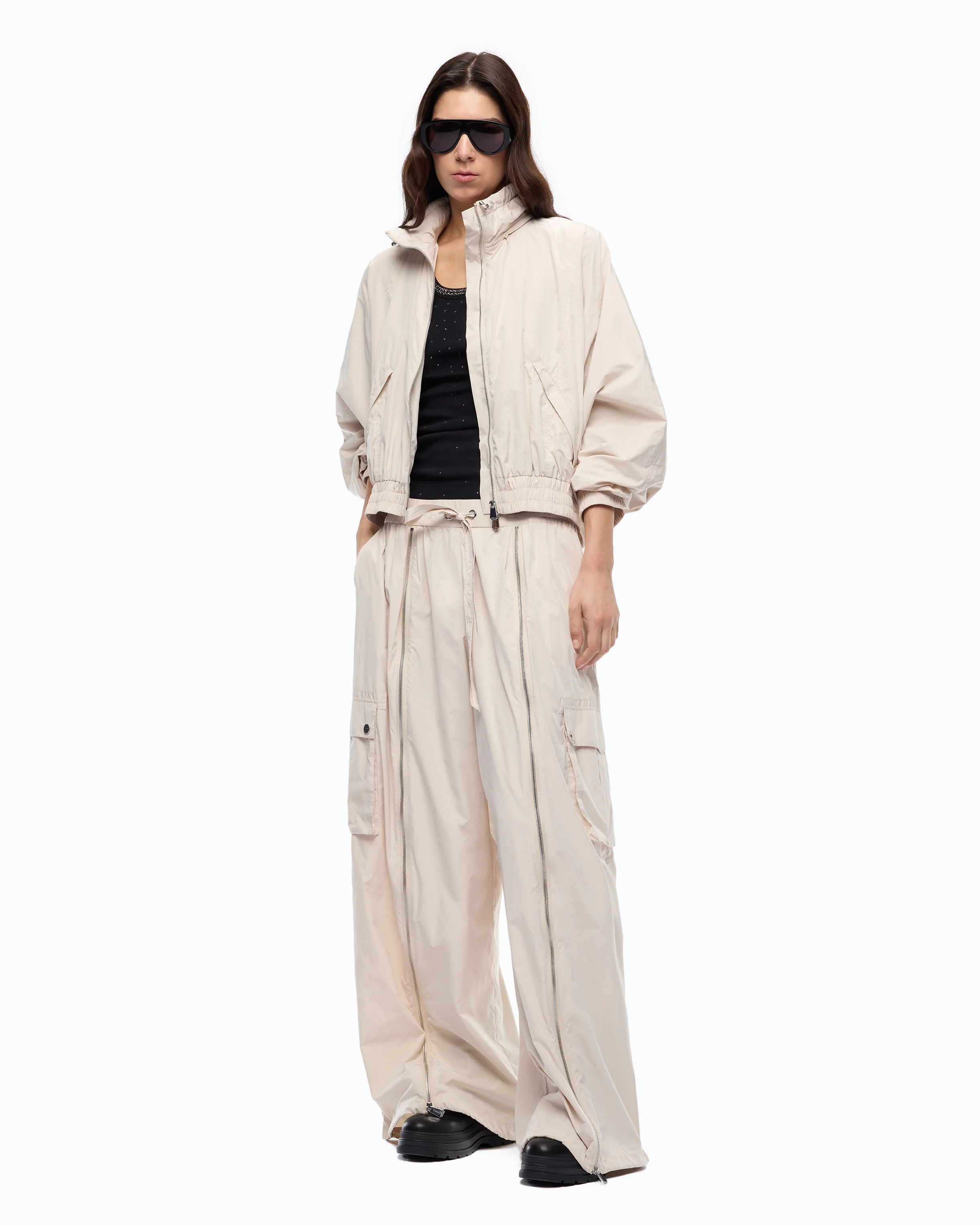 Oversized blouson jacket with drawstring - Image 2
