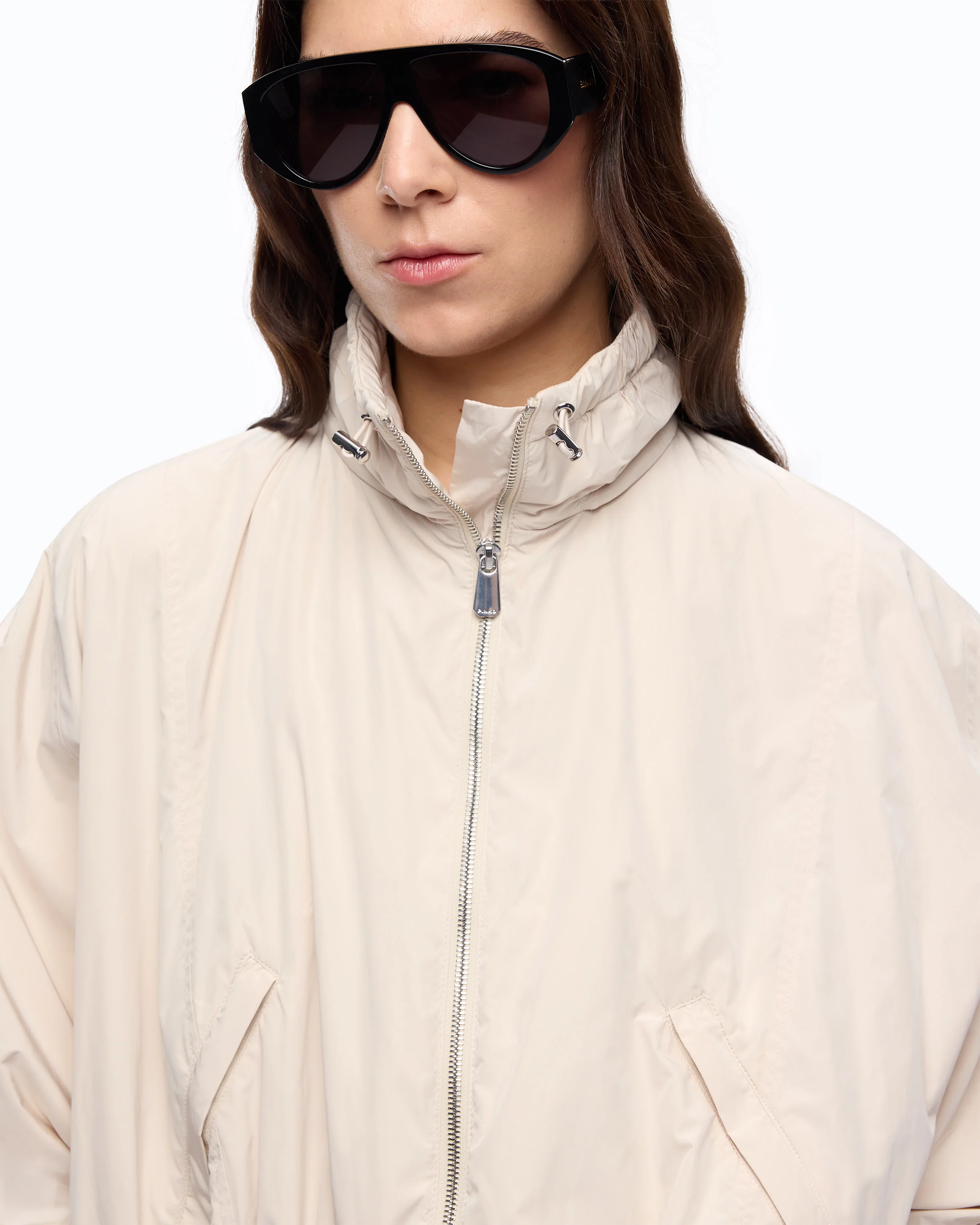 Oversized blouson jacket with drawstring - Image 3