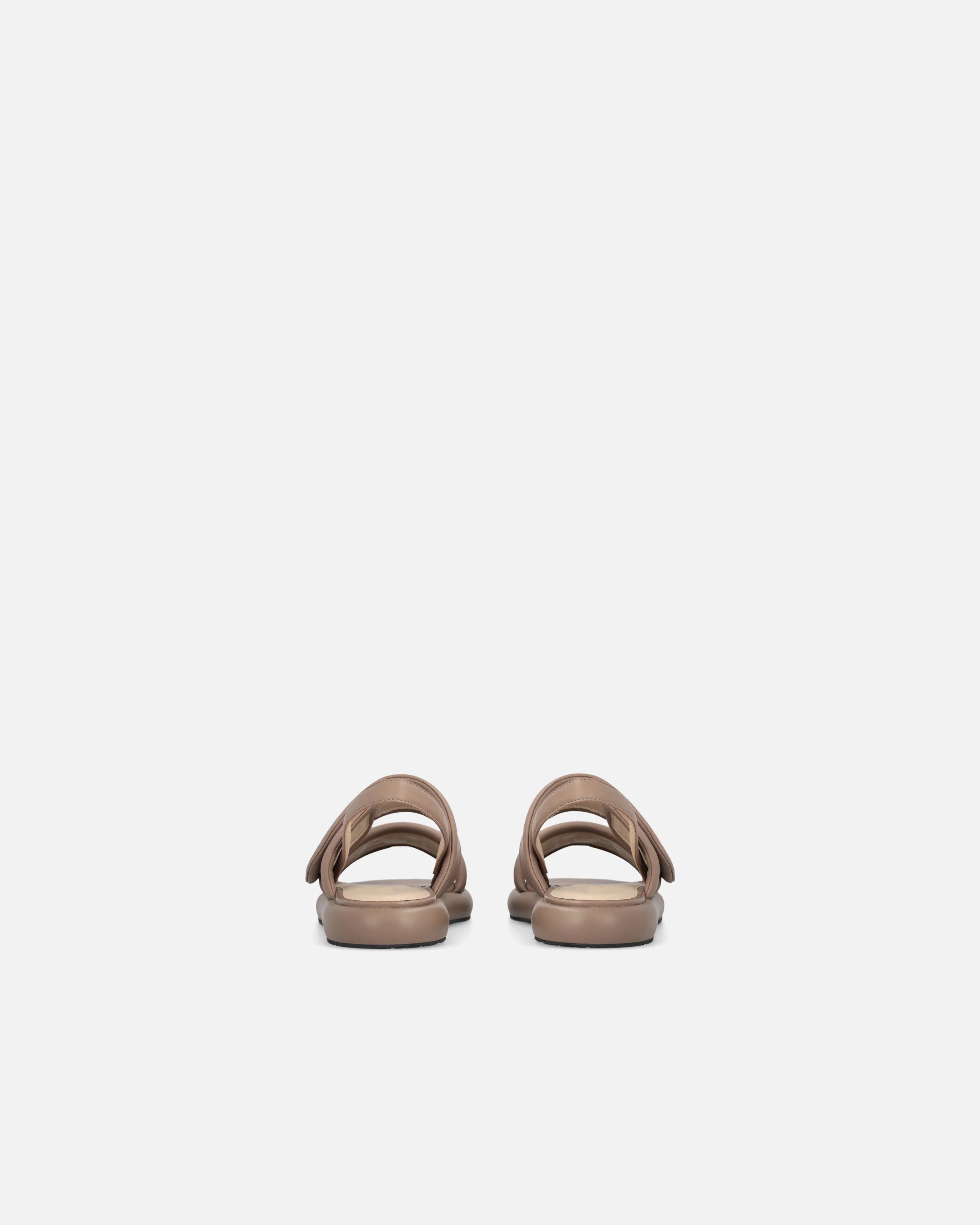 Padded nappa leather sandals with metallic details - Image 8