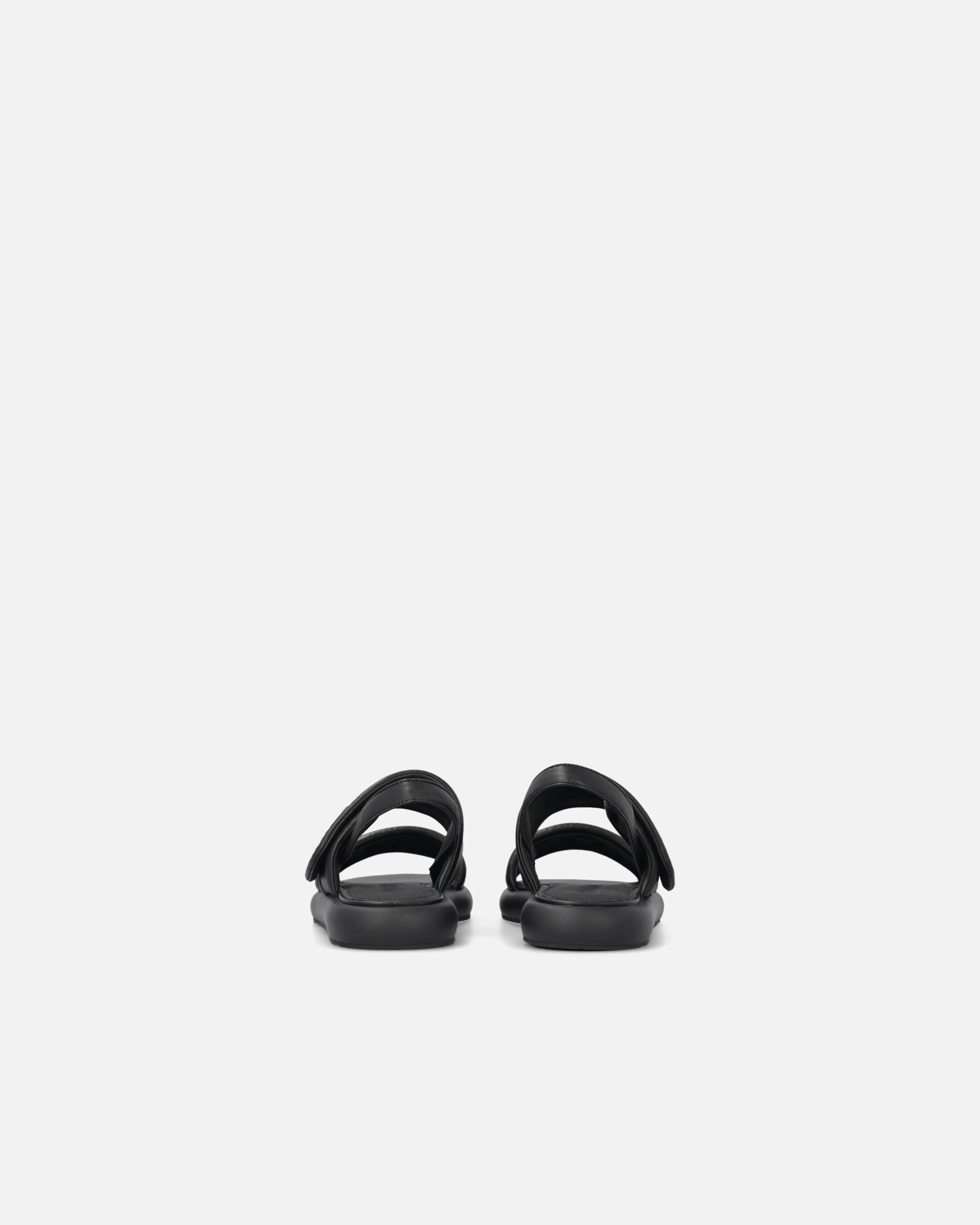 Padded nappa leather sandals with metallic details - Image 8