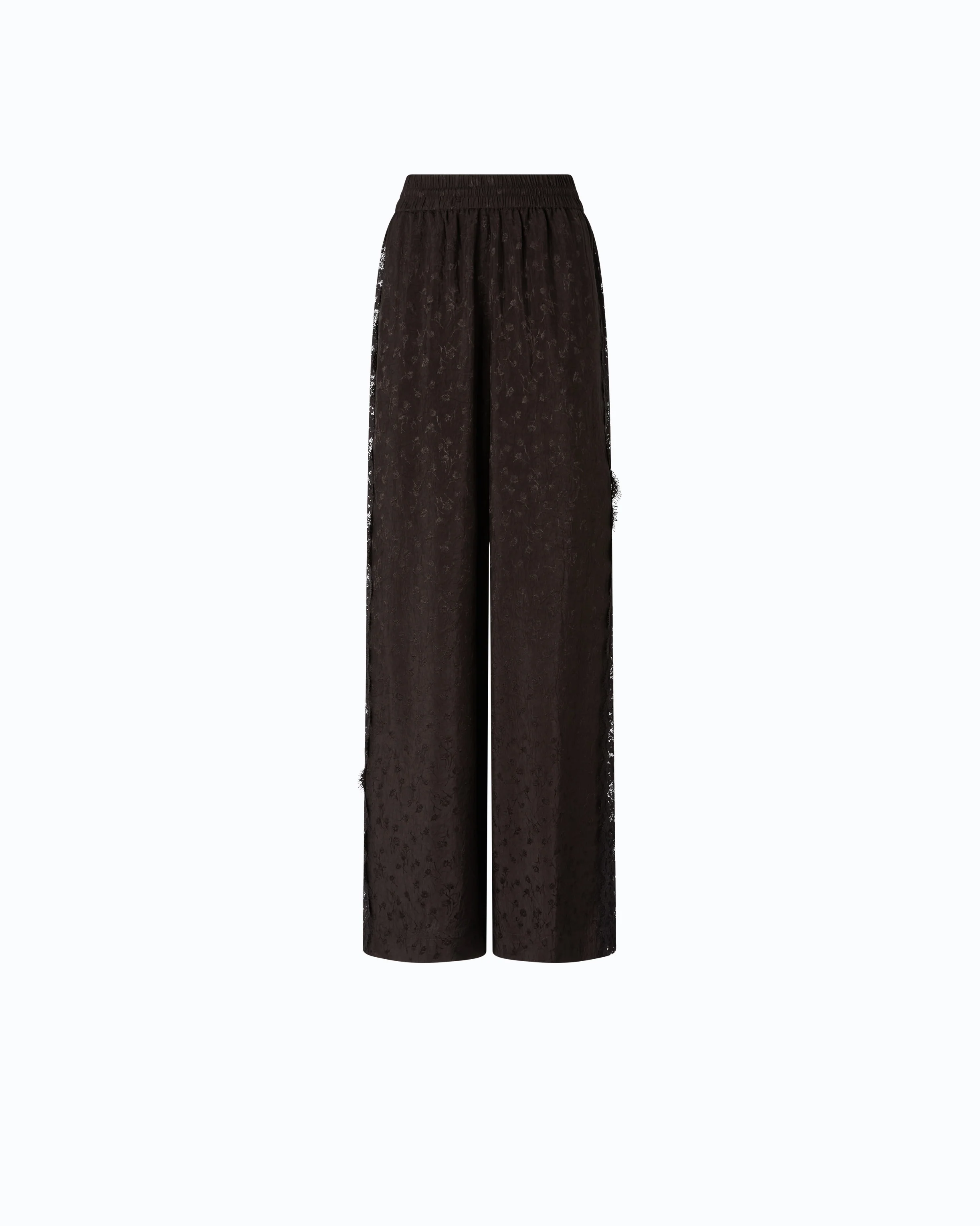 Palazzo trousers with floral motif and lace trim - Image 5
