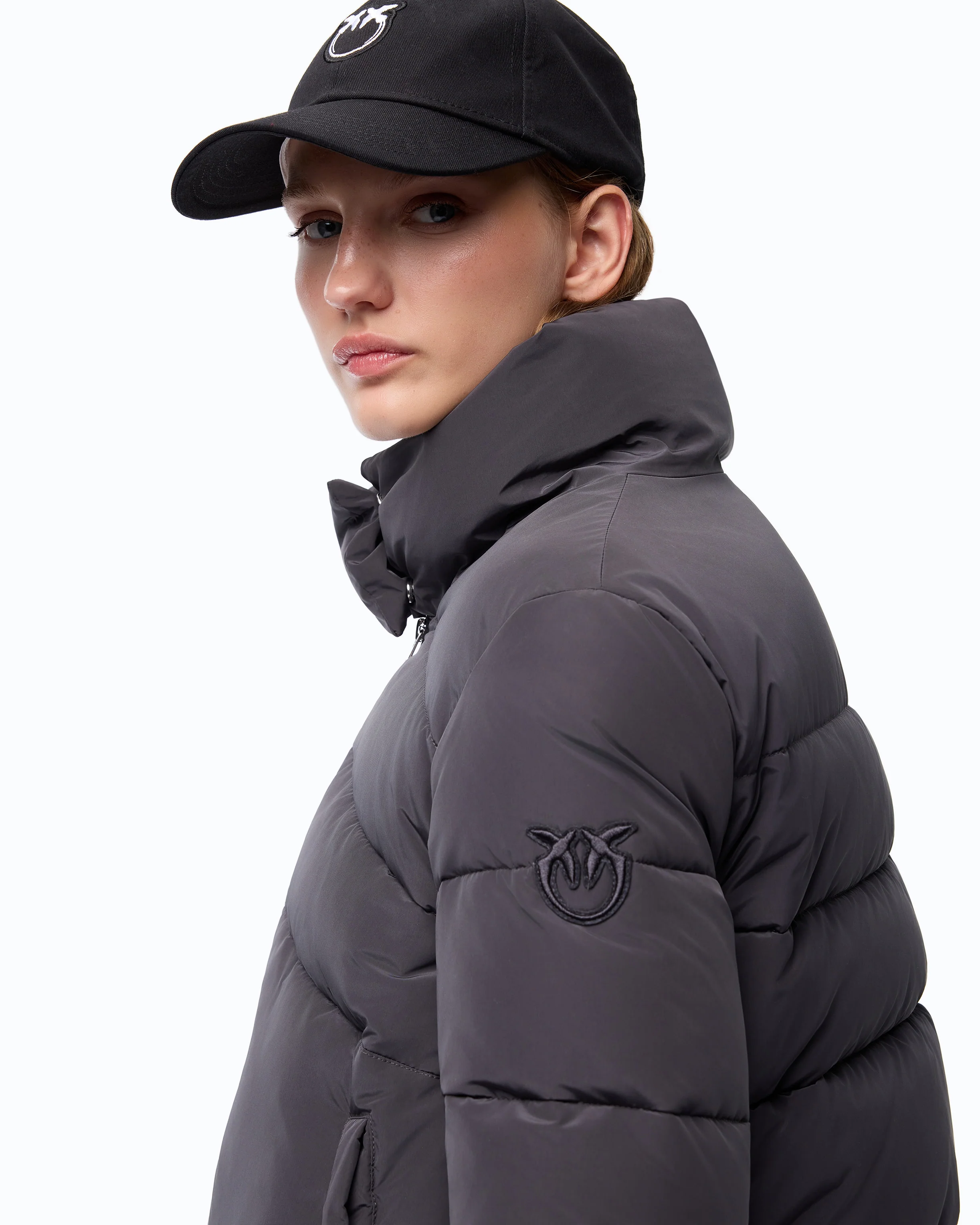 Pea coat in water-repellent technical canvas - Image 3