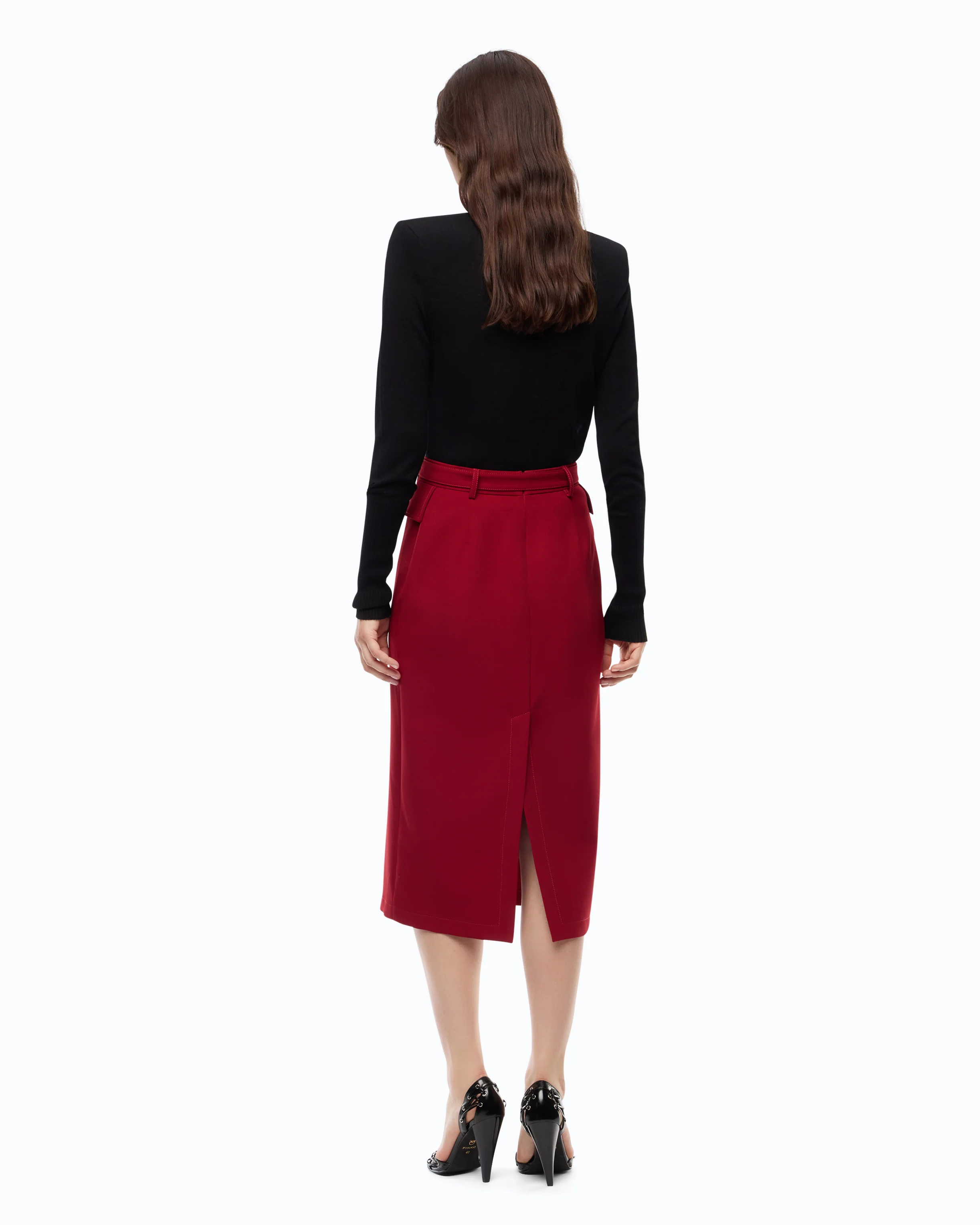 Pencil skirt with belt - Image 4