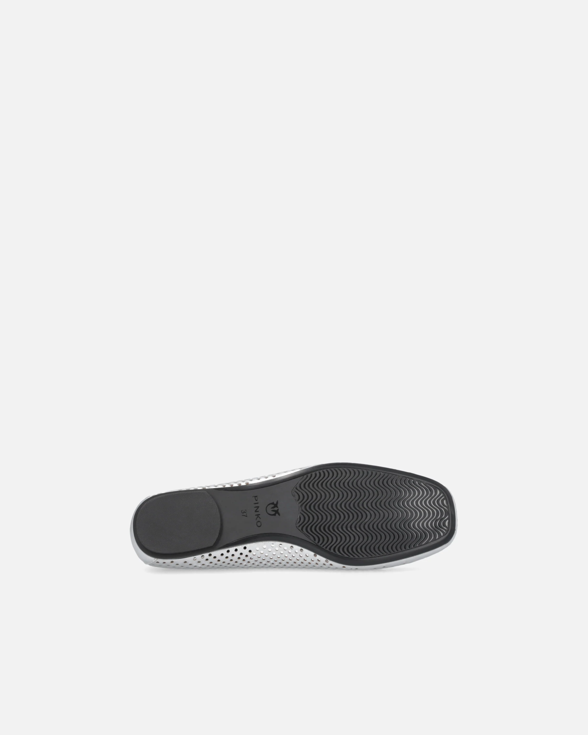 Perforated ballerinas in laminated nappa leather - Image 7