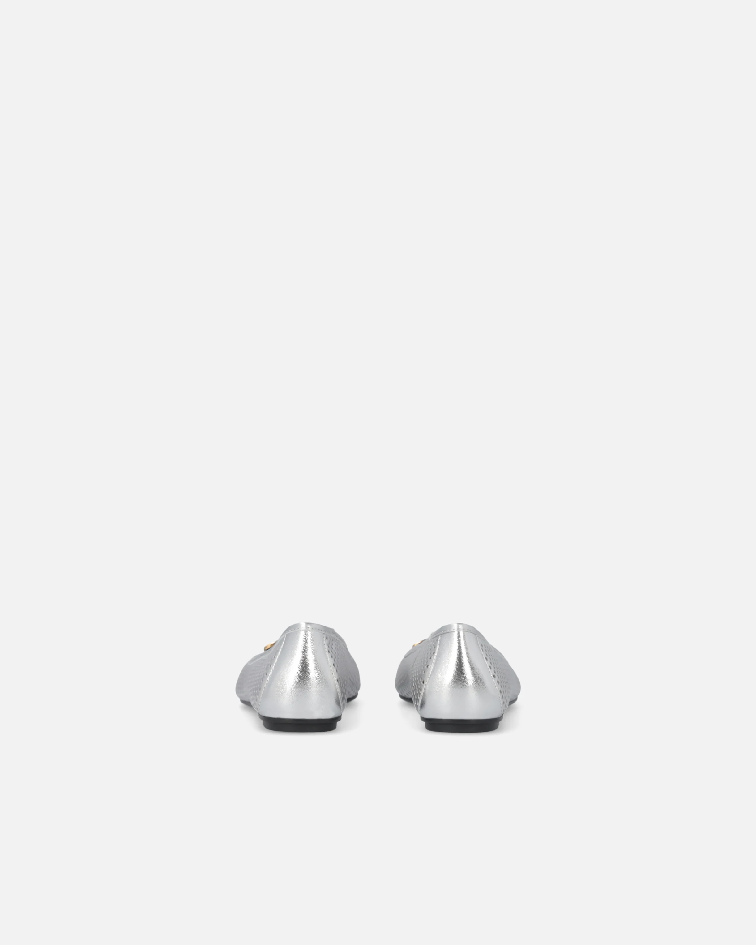 Perforated ballerinas in laminated nappa leather - Image 8