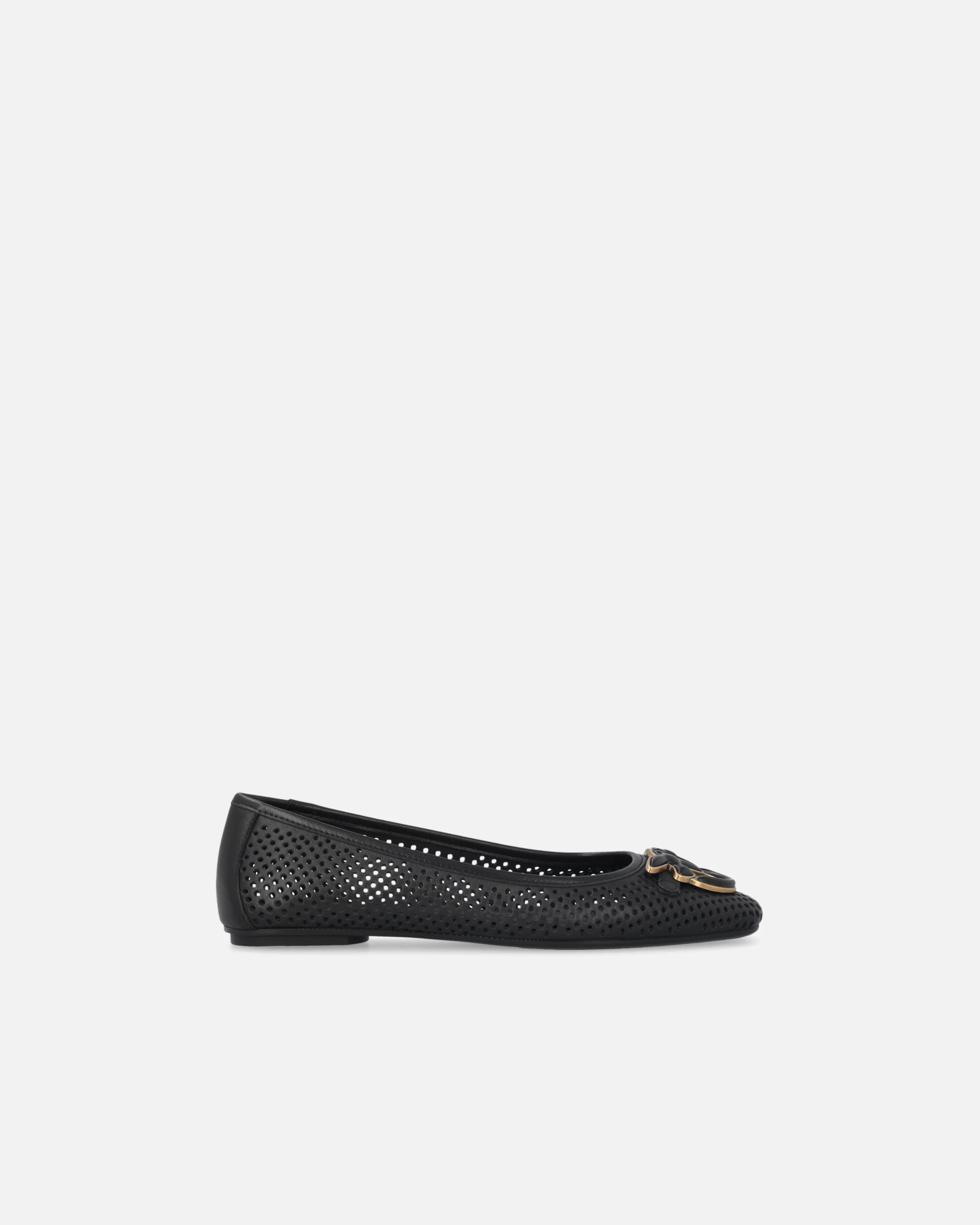 Perforated ballerinas with Love Birds logo