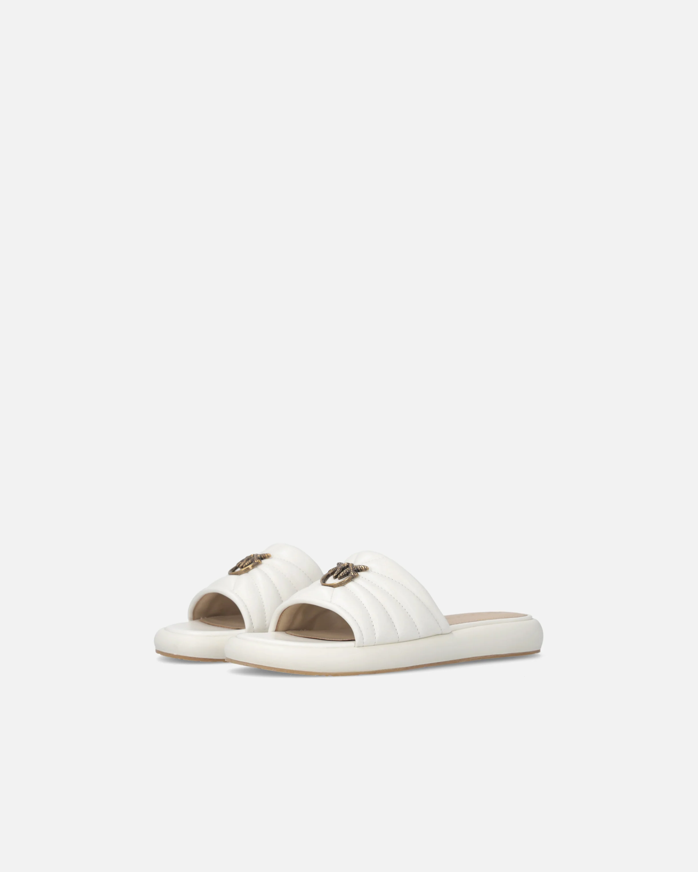 Perforated nappa leather slip-on sandals with Love Birds logo - Image 6