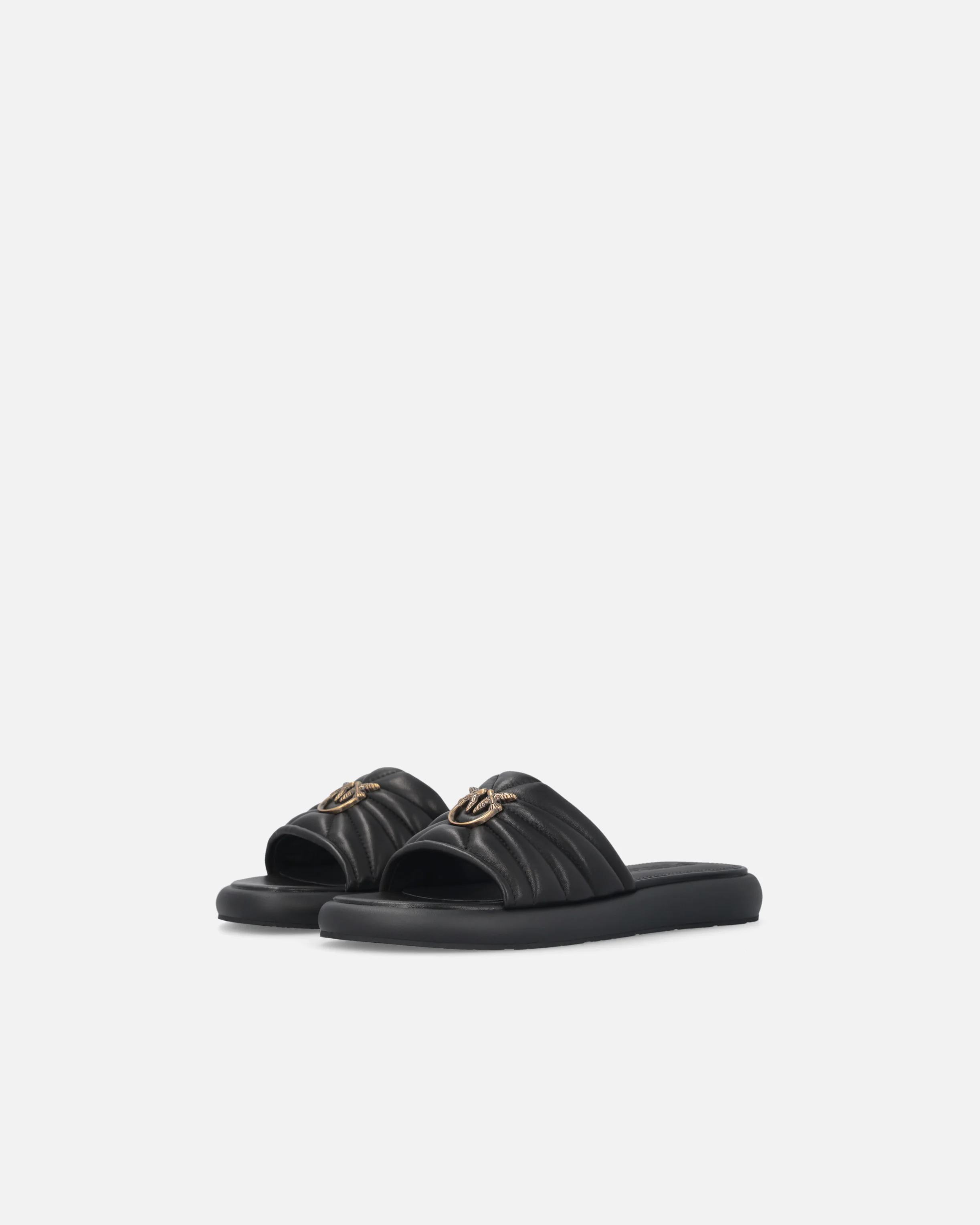 Perforated nappa leather slip-on sandals with Love Birds logo - Image 6