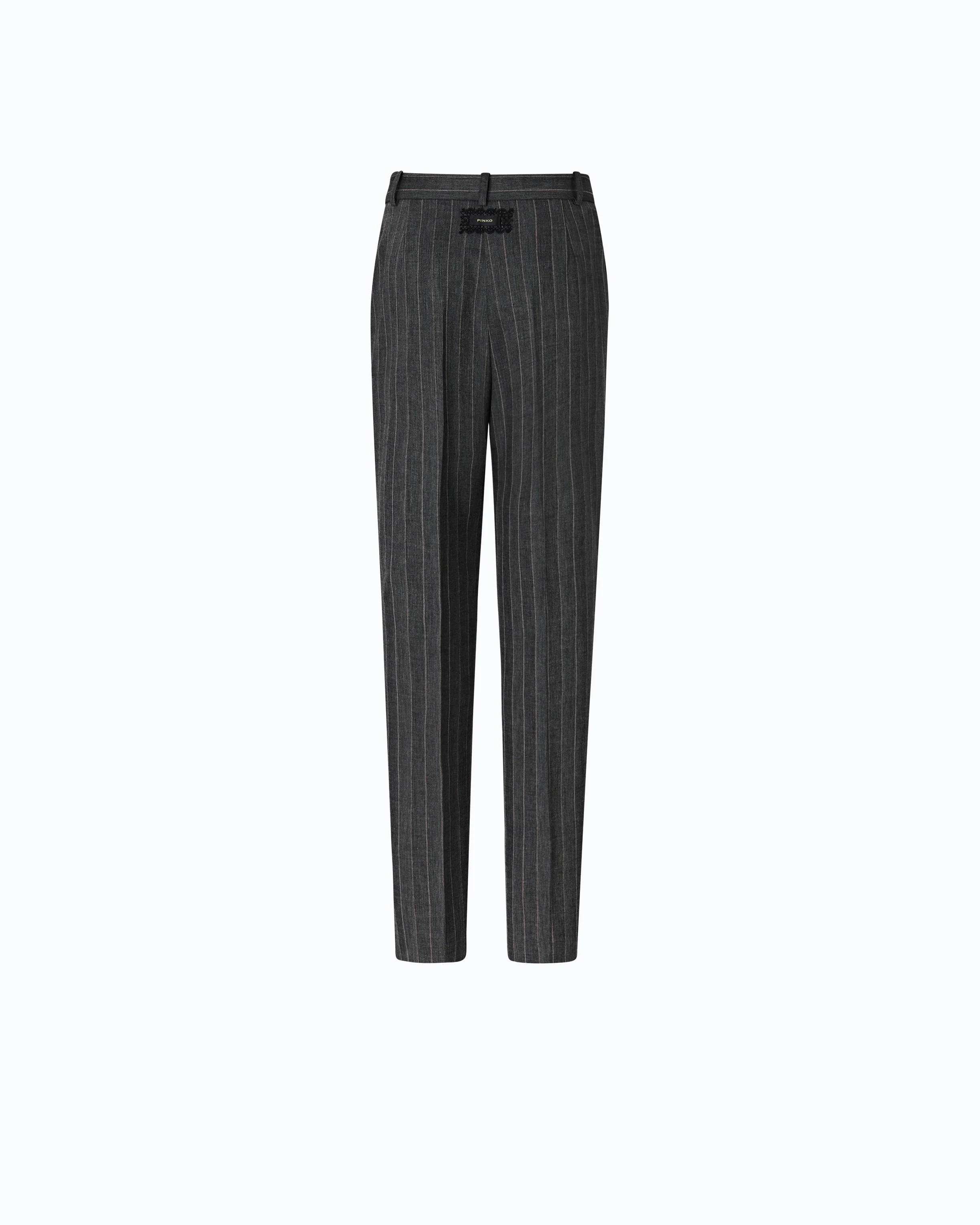 Pinstriped stretch wool-blend cigarette trousers - Image 6
